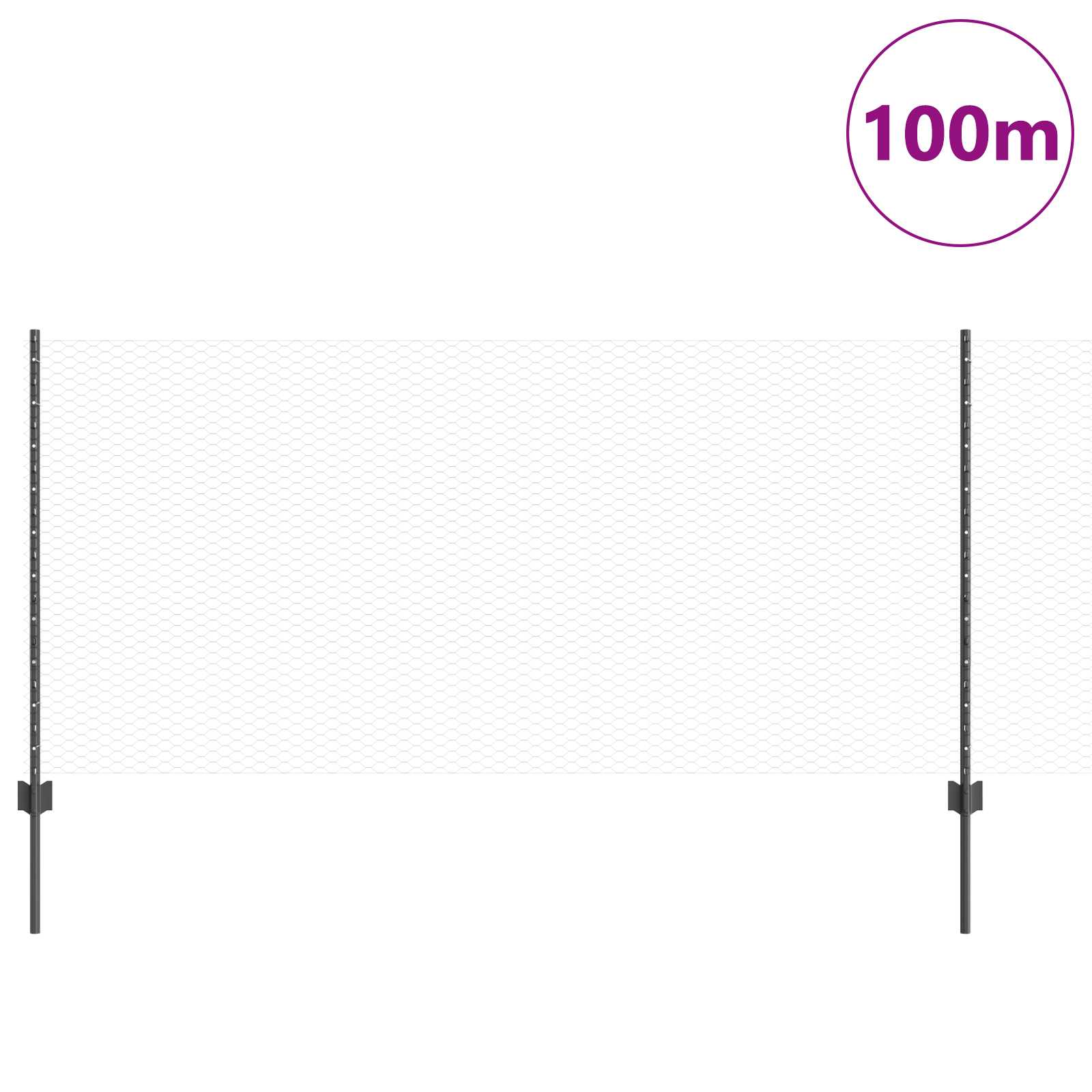 Stâlpi de Gard  22 buc U-Channel Gri 100 cm Oțel GartenMobel Dekor