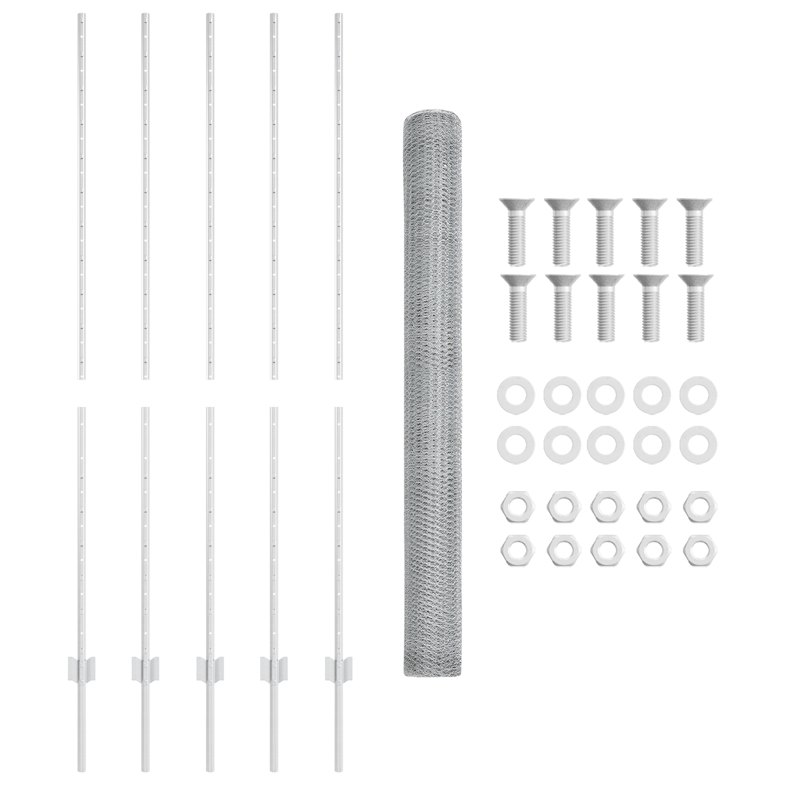 Stâlpi de Împrejmuire 10 pcs U-Channel 160 cm Oțel Galvanizat GartenMobel Dekor