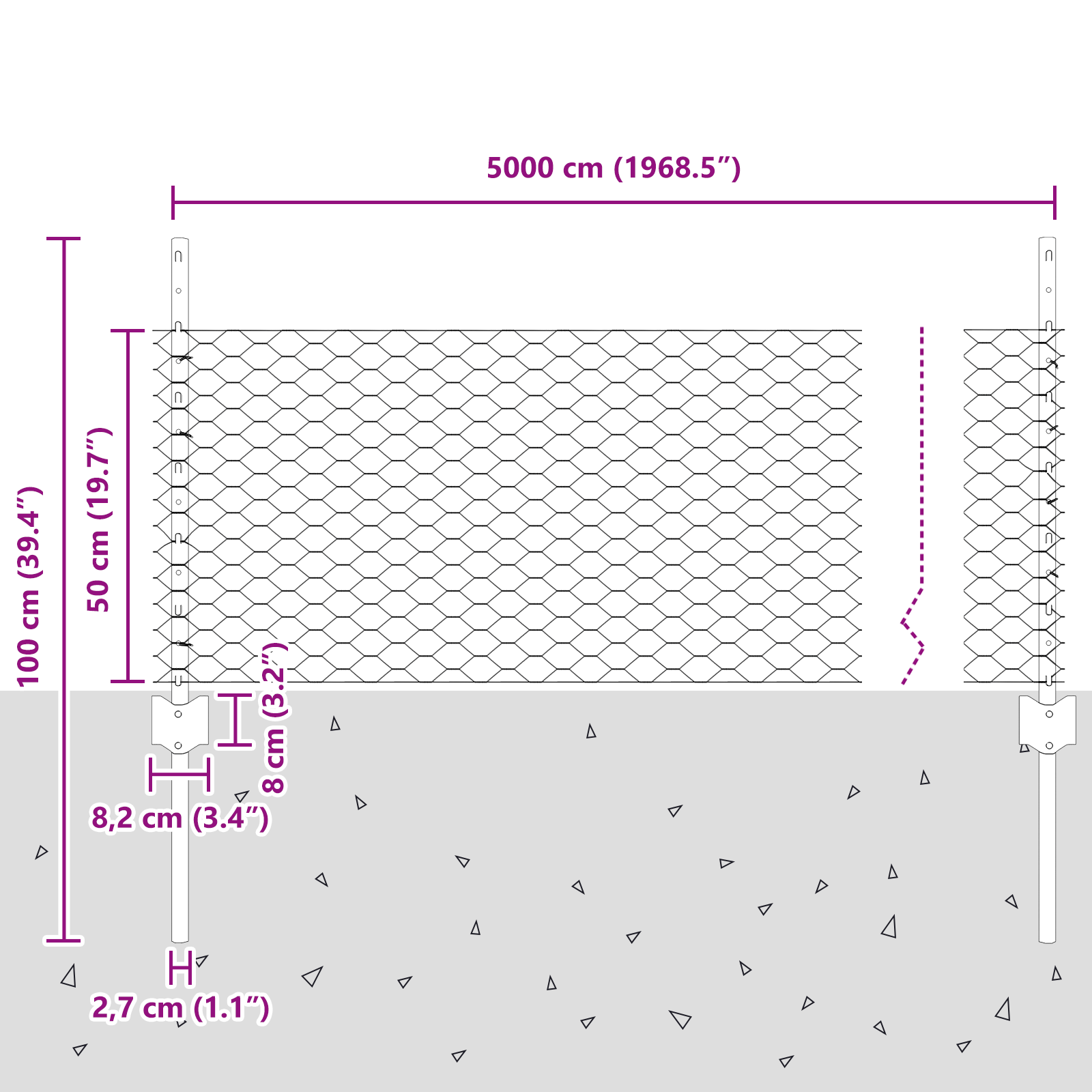 Stâlpi de Împrejmuire 11 buc U-Channel 60 cm Oțel Galvanizat GartenMobel Dekor
