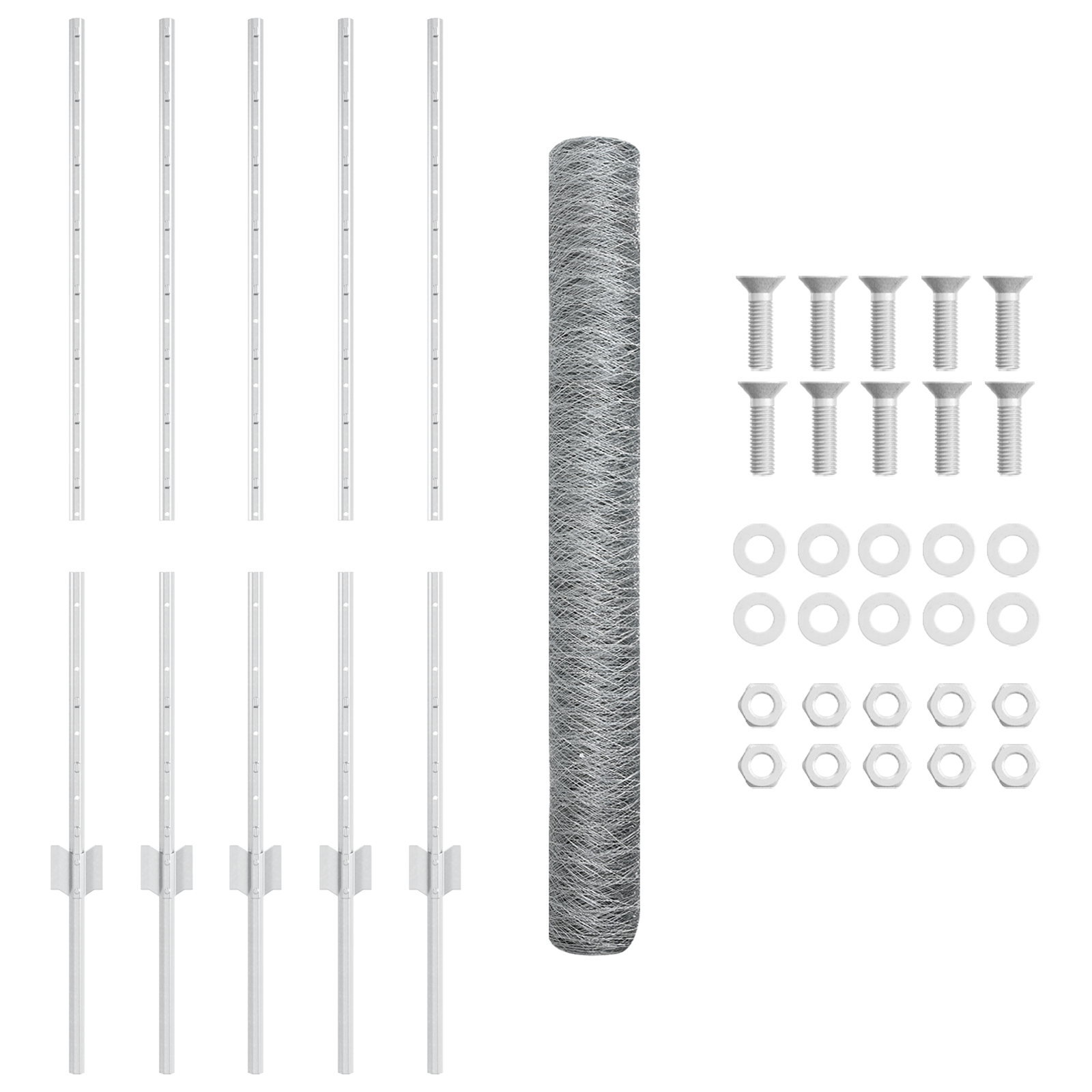 Stâlpi de gard 10 buc U-Channel 100 cm Oțel galvanizat GartenMobel Dekor