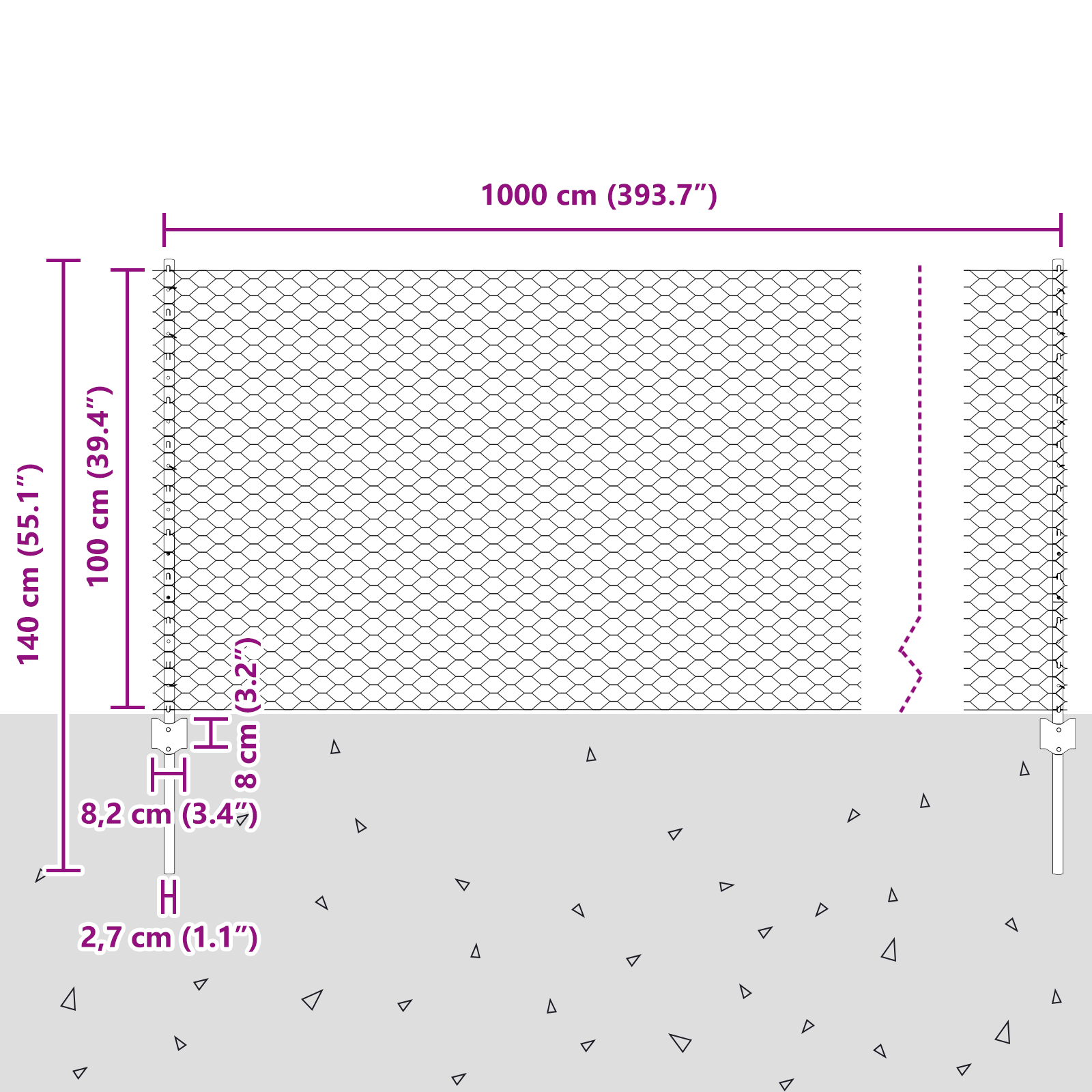 Stâlpi de gard 10 buc U-Channel 100 cm Oțel galvanizat GartenMobel Dekor