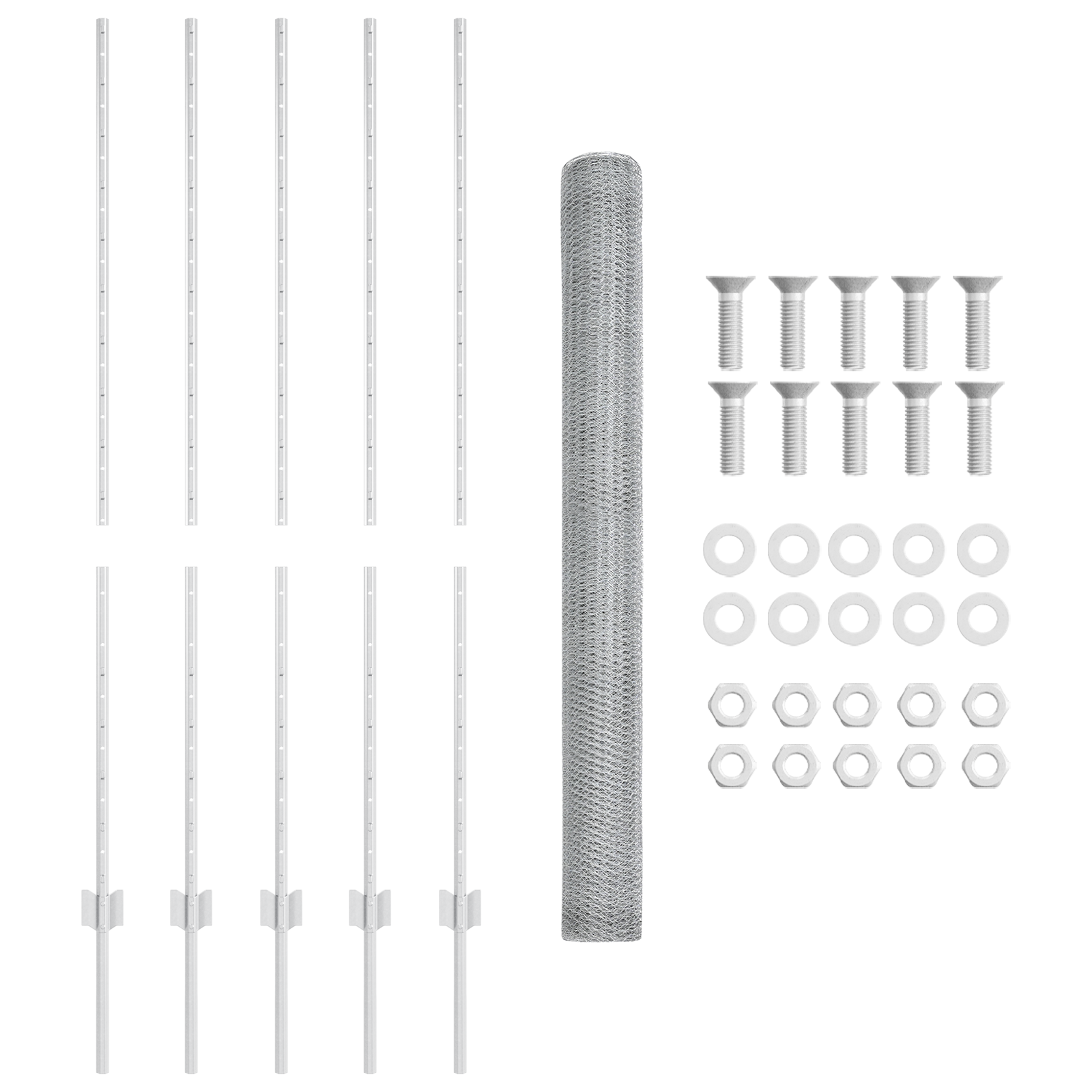 Stâlpi de gard  10 buc U-Channel 140 cm Oțel galvanizat GartenMobel Dekor