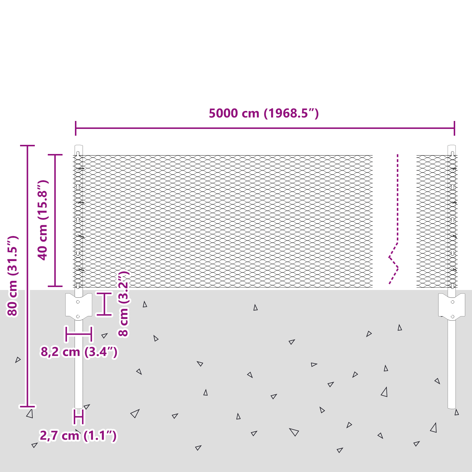 Stâlpi de gard 11 buc U-Channel 40 cm Oțel galvanizat GartenMobel Dekor