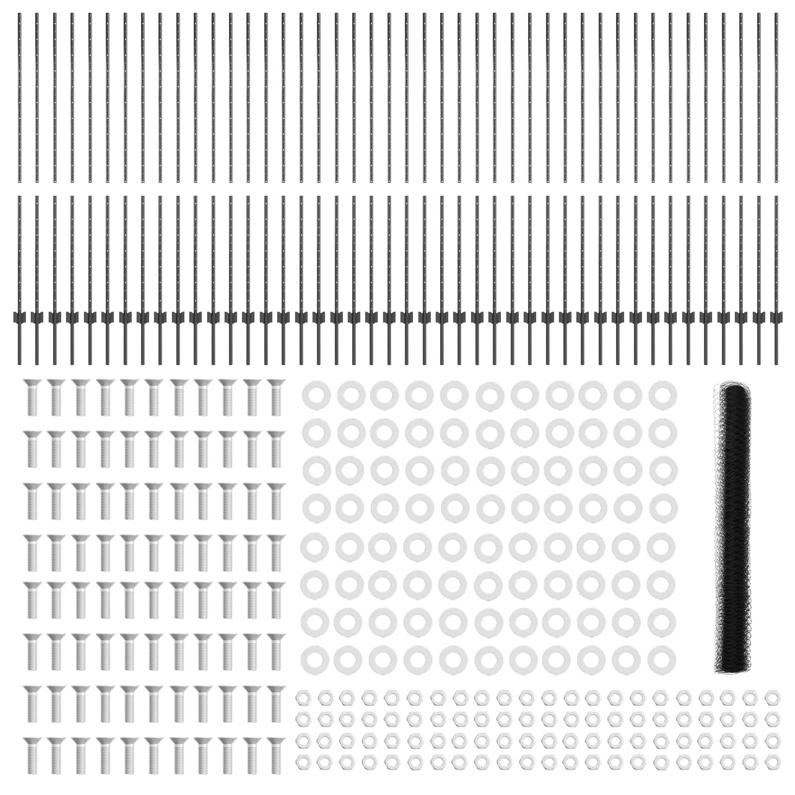 Stâlpi de gard 22 buc U-Channel Gri 160 cm Oțel GartenMobel Dekor