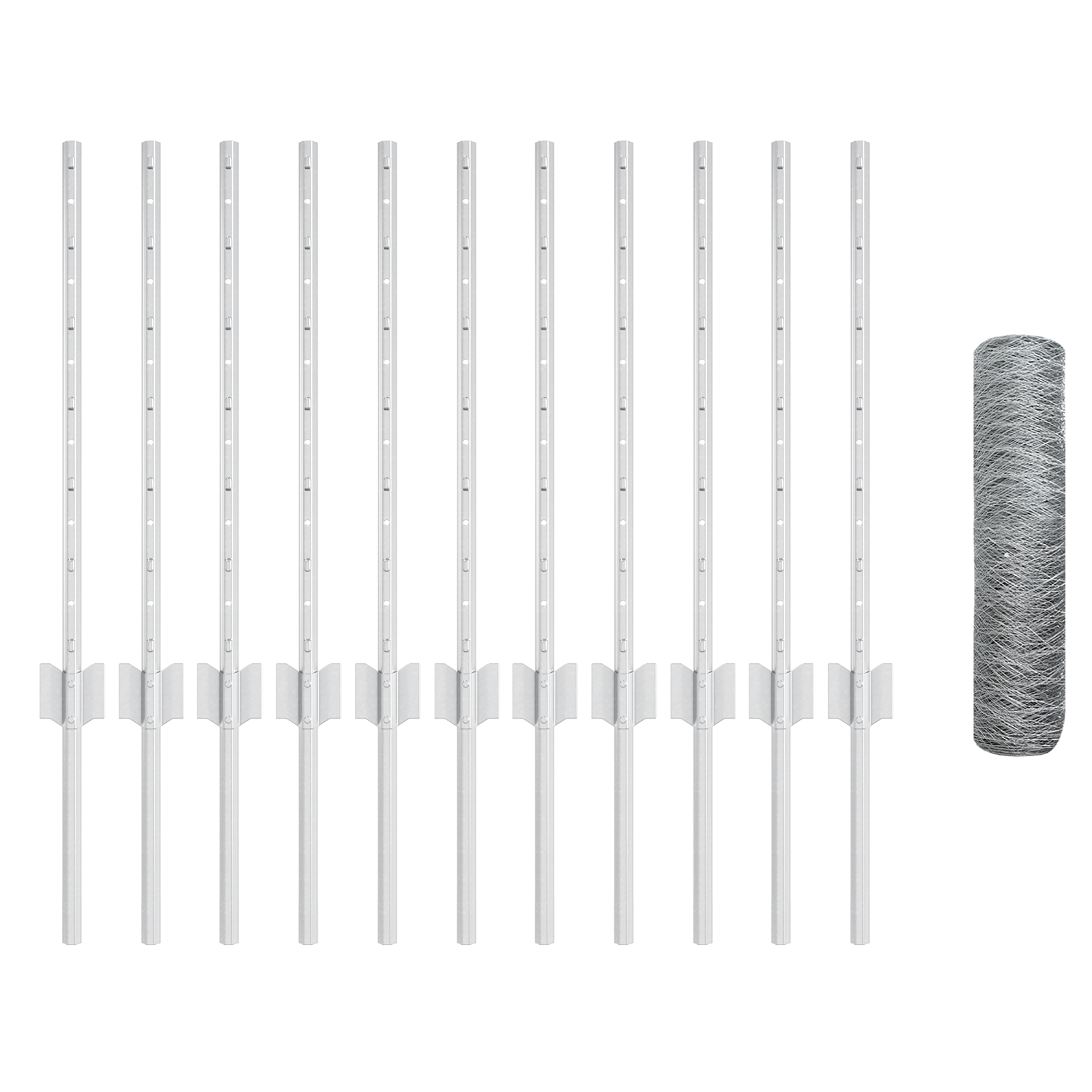 Stâlpi gard  11 buc U-Channel 60 cm Oțel galvanizat GartenMobel Dekor