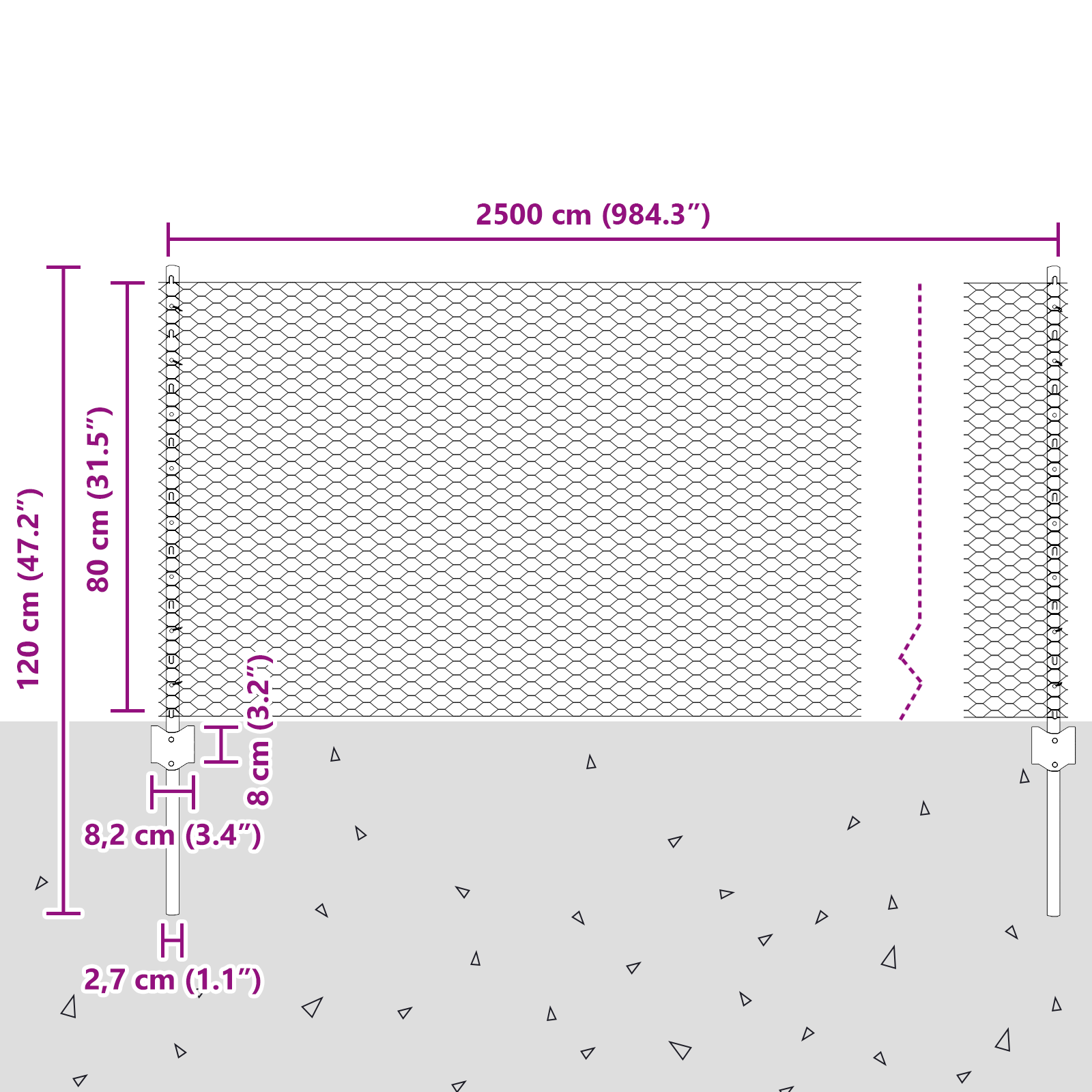 Stâlpi pentru Gard  11 buc U-Channel 80 cm Oțel Galvanizat GartenMobel Dekor