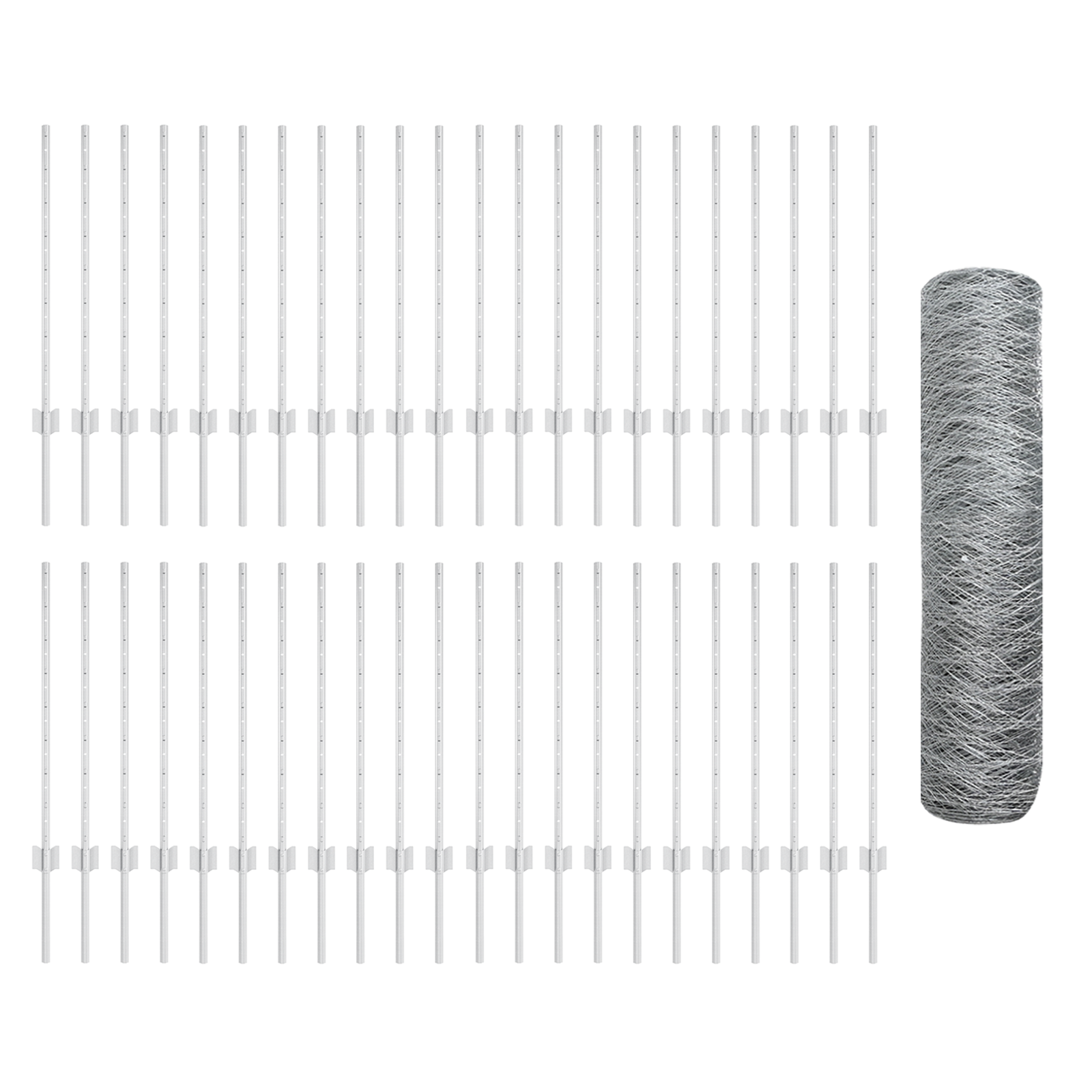 Stâlpi Gard 11 pcs U-Channel 80 cm Oțel Galvanizat GartenMobel Dekor