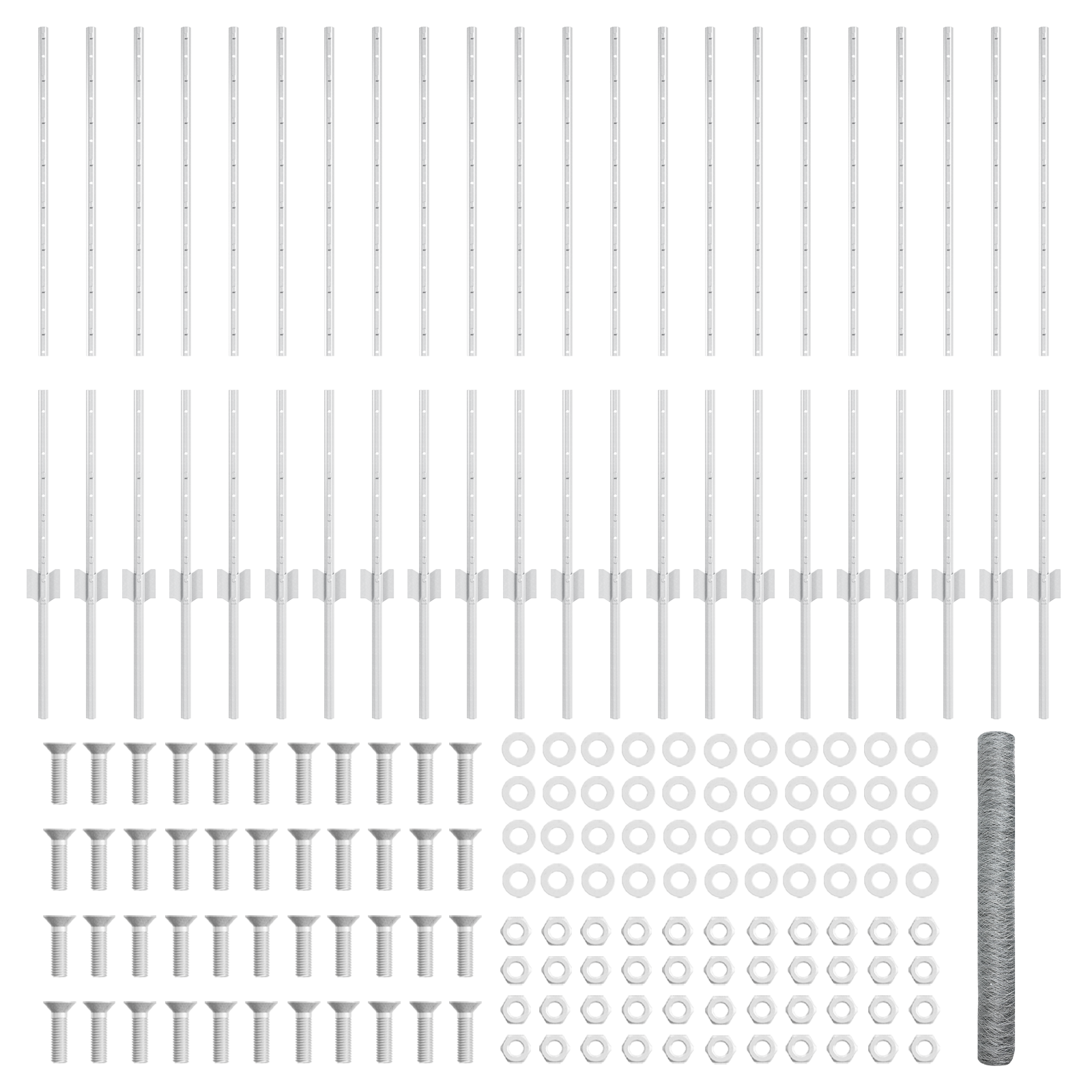 Stâlpi de Gard 10 buc U-Channel 140 cm Oțel Galvanizat GartenMobel Dekor
