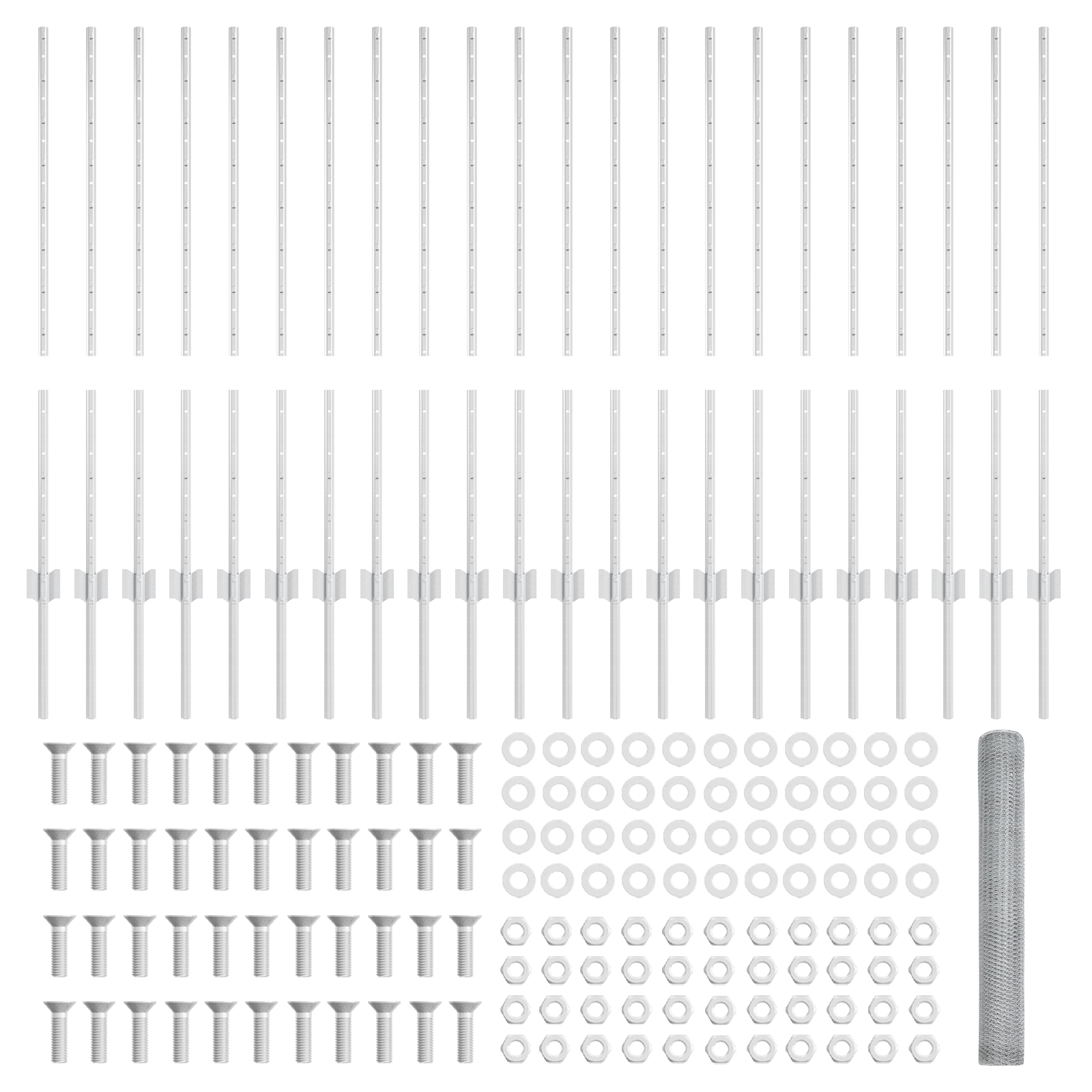 Stâlpi pentru gard 22 buc U-Channel 100 cm Oțel galvanizat GartenMobel Dekor