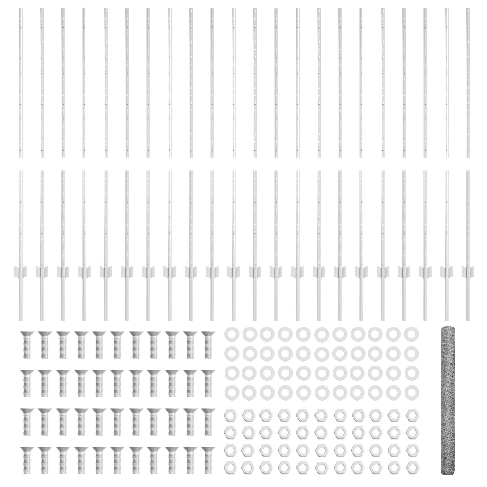 Posturi Gard 22 buc U-Channel 140 cm Oțel Galvanizat GartenMobel Dekor