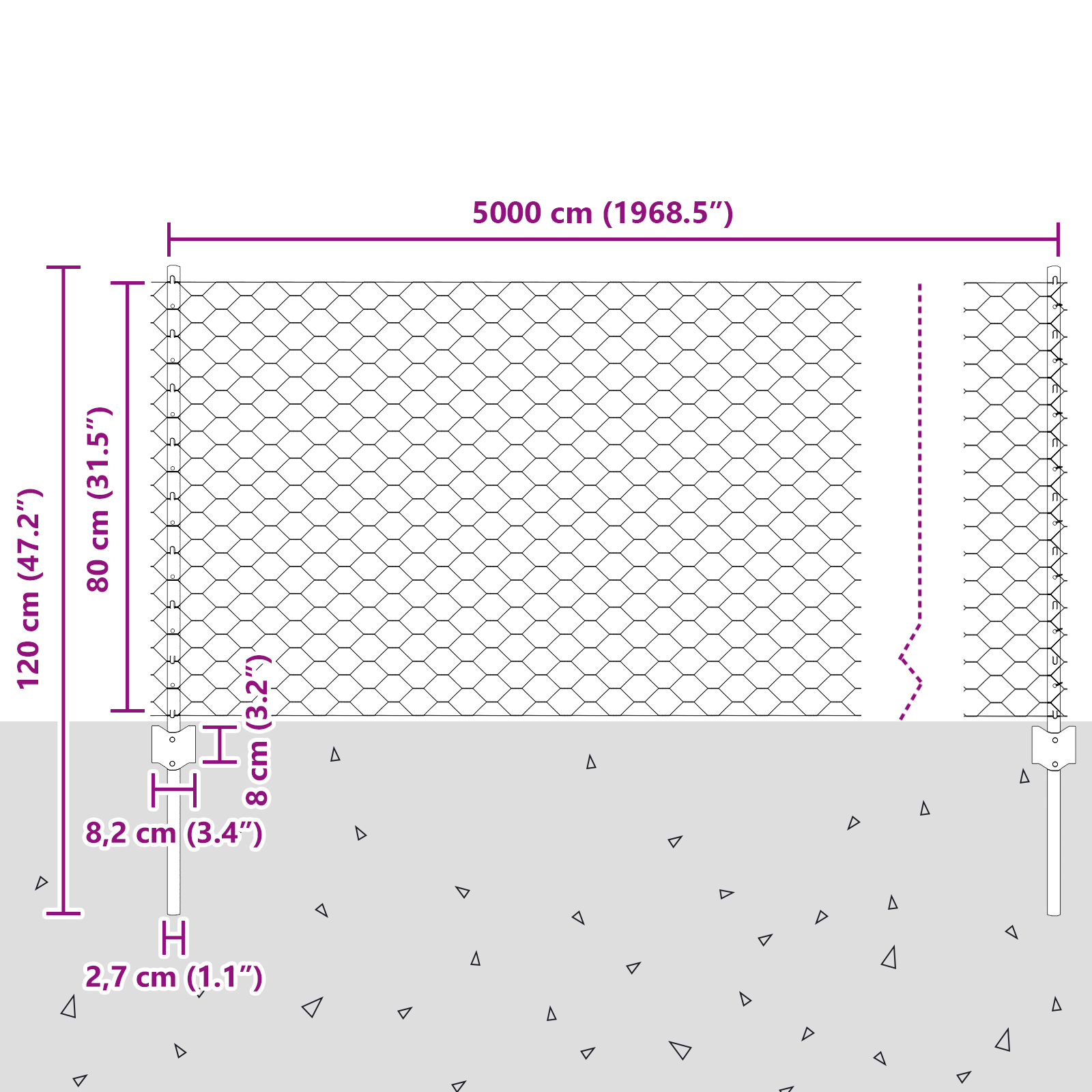 Pupini de Gard  11 buc U-Channel 80 cm Oțel Galvanizat GartenMobel Dekor
