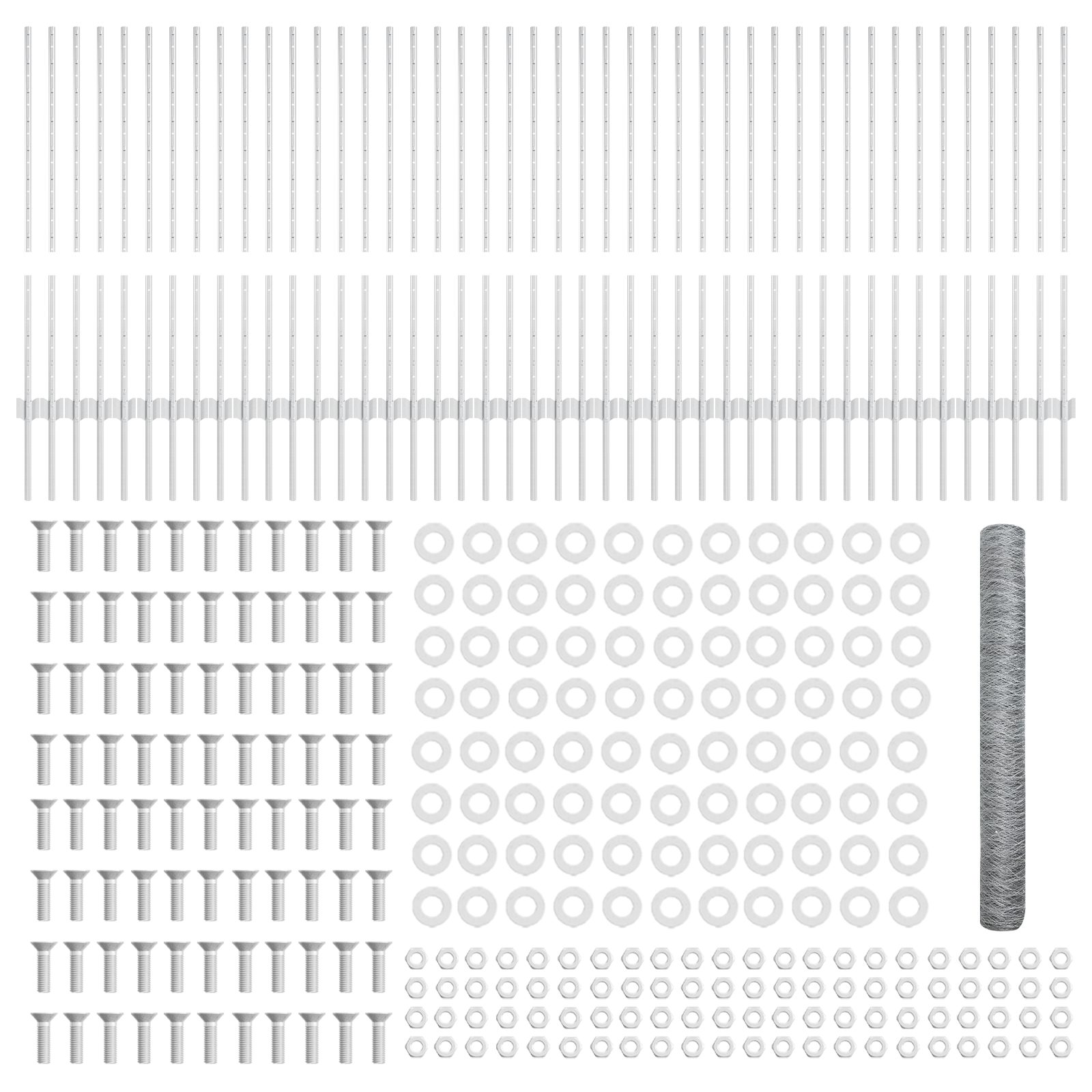 Stâlpi de Gard  22 buc U-Channel 100 cm Oțel Galvanizat GartenMobel Dekor