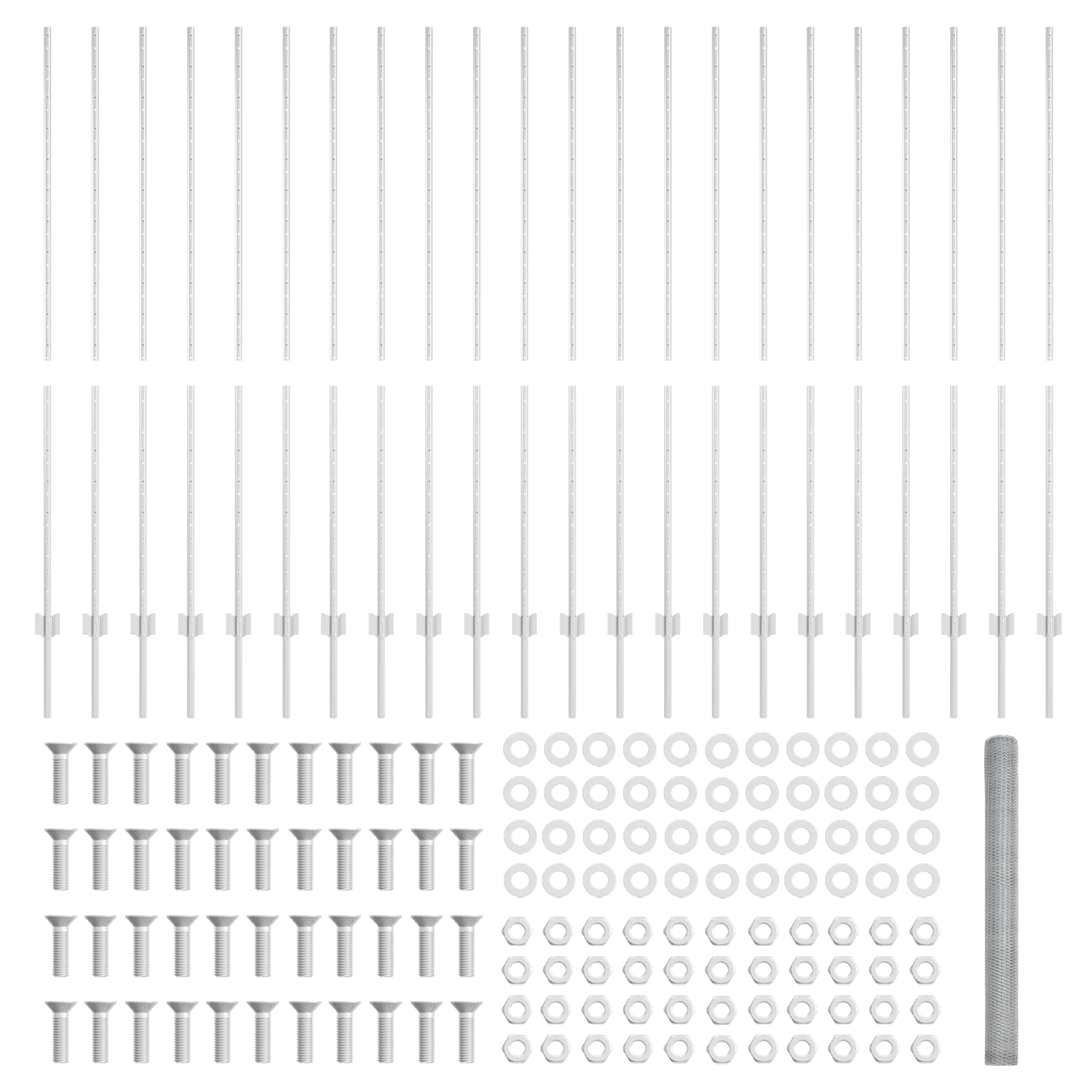 Stâlpi de Împrejmuire  22 buc U-Channel 160 cm Oțel Galvanizat GartenMobel Dekor