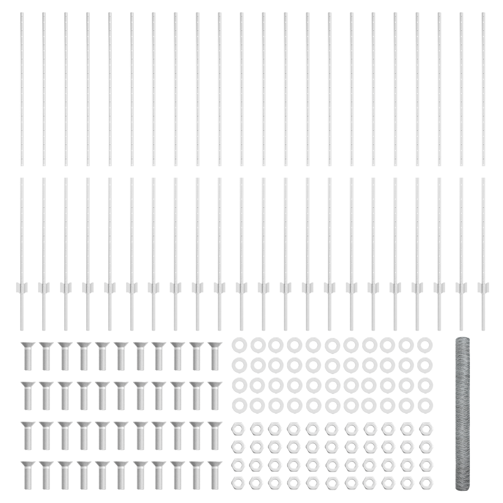 Stâlpi de gard 22 piese U-Channel 150 cm oțel galvanizat GartenMobel Dekor