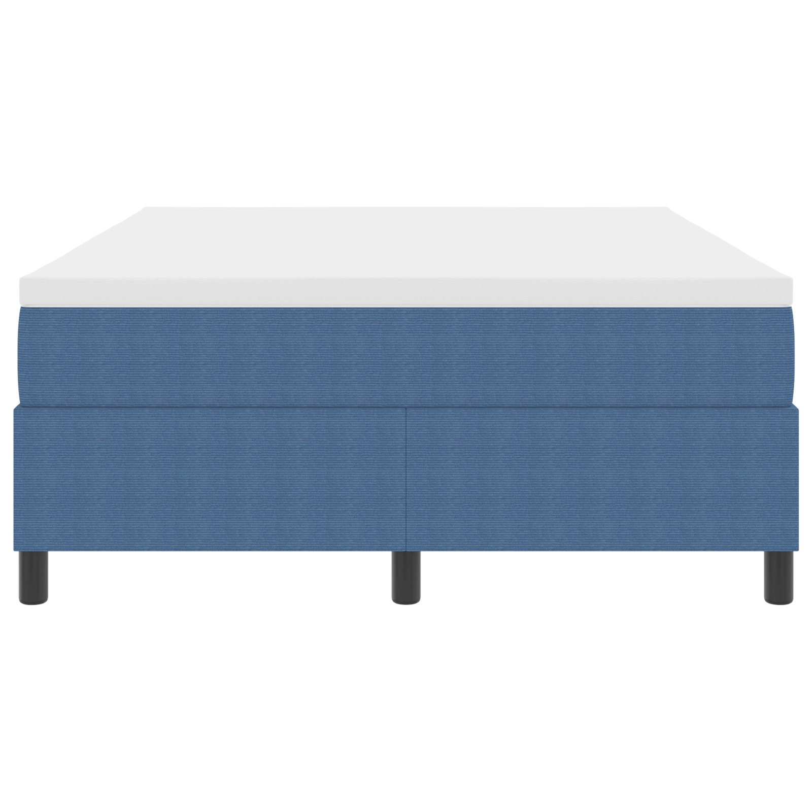 Pat cu arcuri și saltea albastră 140x200 cm din velur GartenMobel Dekor