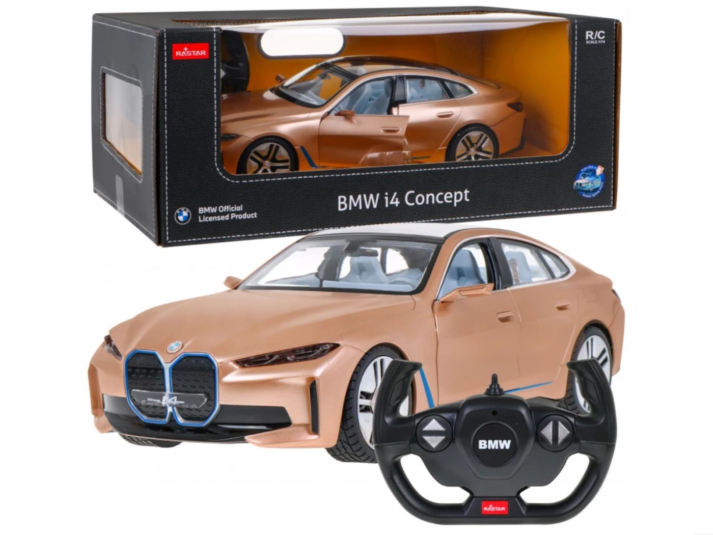 MASINA CU TELECOMANDA BMW i4 CONCEPT SCARA 1 LA 14 SuperHeroes ToysZone