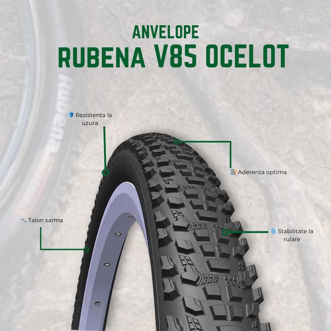 Anvelopa Bicicleta Rubena 29 x 2,10 54-622 V85 OCELOT Ultimate FactoryBikes