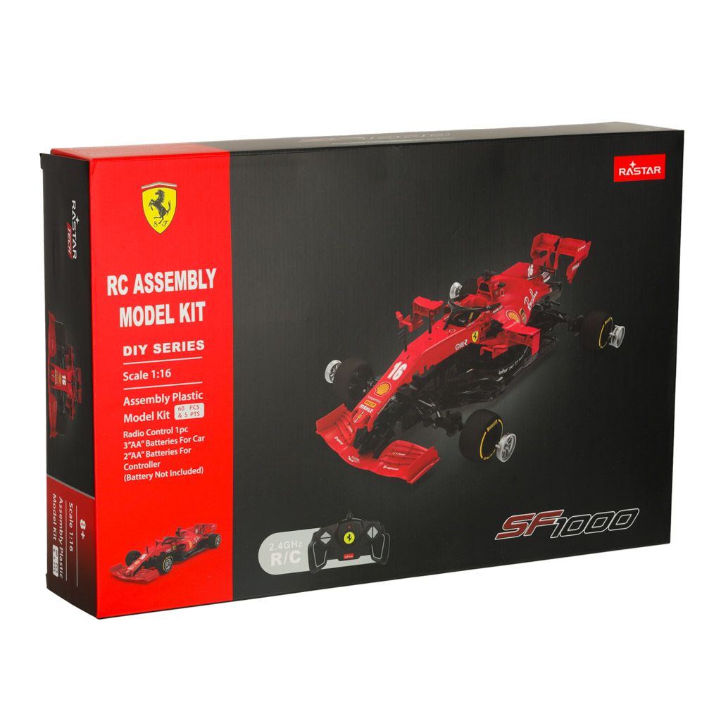 MASINUTA CONSTRUIBILA CU TELECOMANDA FERRARI SF1000 SCARA 1 LA 16 SuperHeroes ToysZone