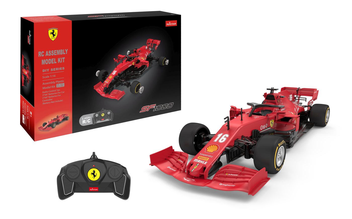 MASINUTA CONSTRUIBILA CU TELECOMANDA FERRARI SF1000 SCARA 1 LA 16 SuperHeroes ToysZone
