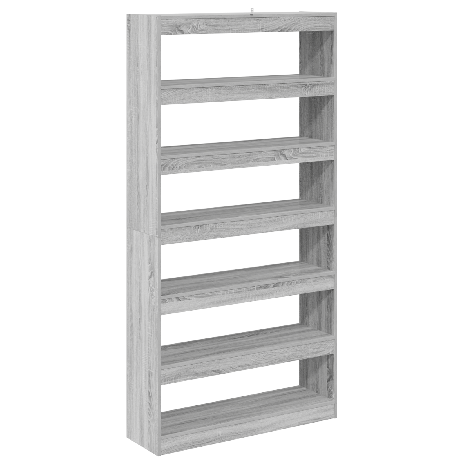 Raft de cărți/Separator pentru cameră Negru Stejar 100x30x198 cm Lemn prelucrat GartenMobel Dekor
