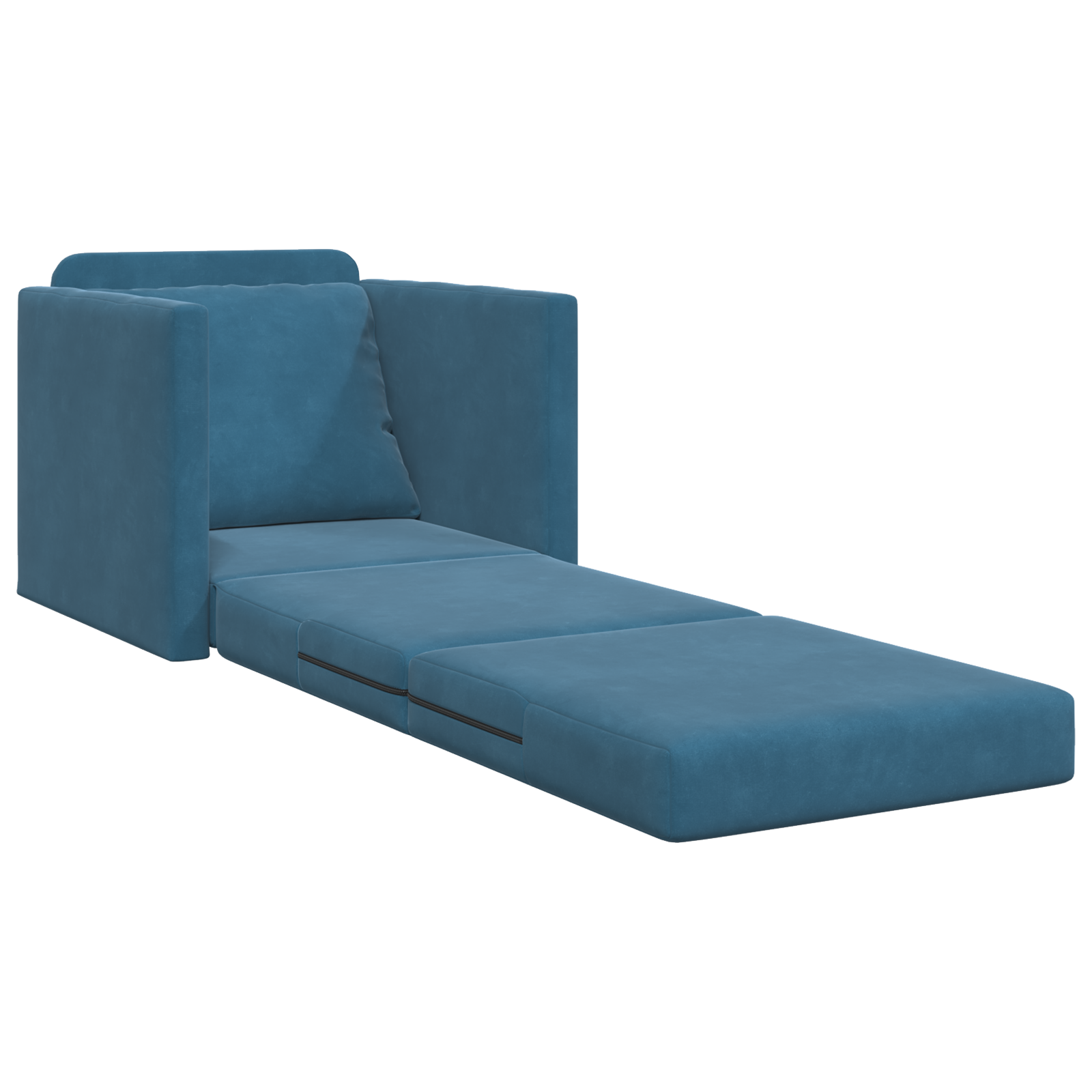 Canapea Pat 2 în 1 Albastră 74x77x81 cm Catifea GartenMobel Dekor