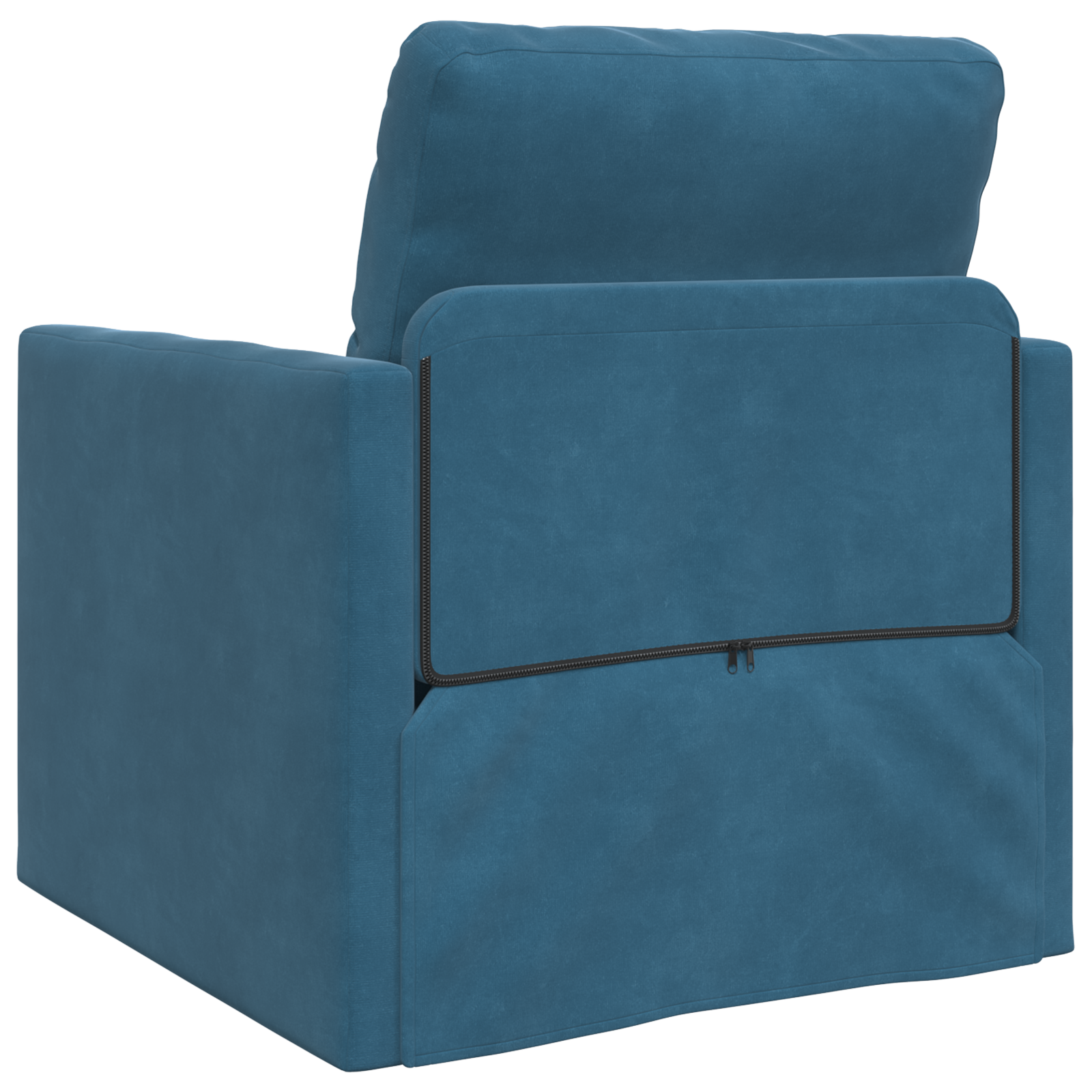 Canapea Pat 2 în 1 Albastră 74x77x81 cm Catifea GartenMobel Dekor