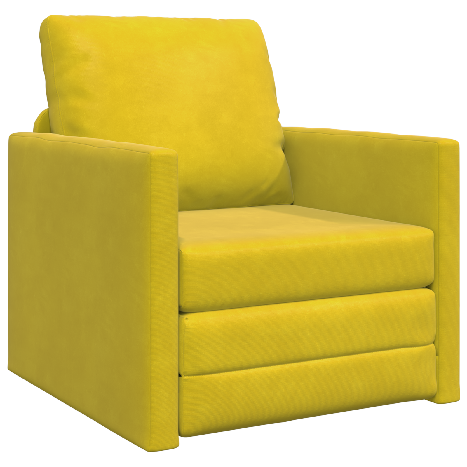 Canapea Pat 2 în 1 Galben Întunecat 74x77x81 cm Catifea GartenMobel Dekor