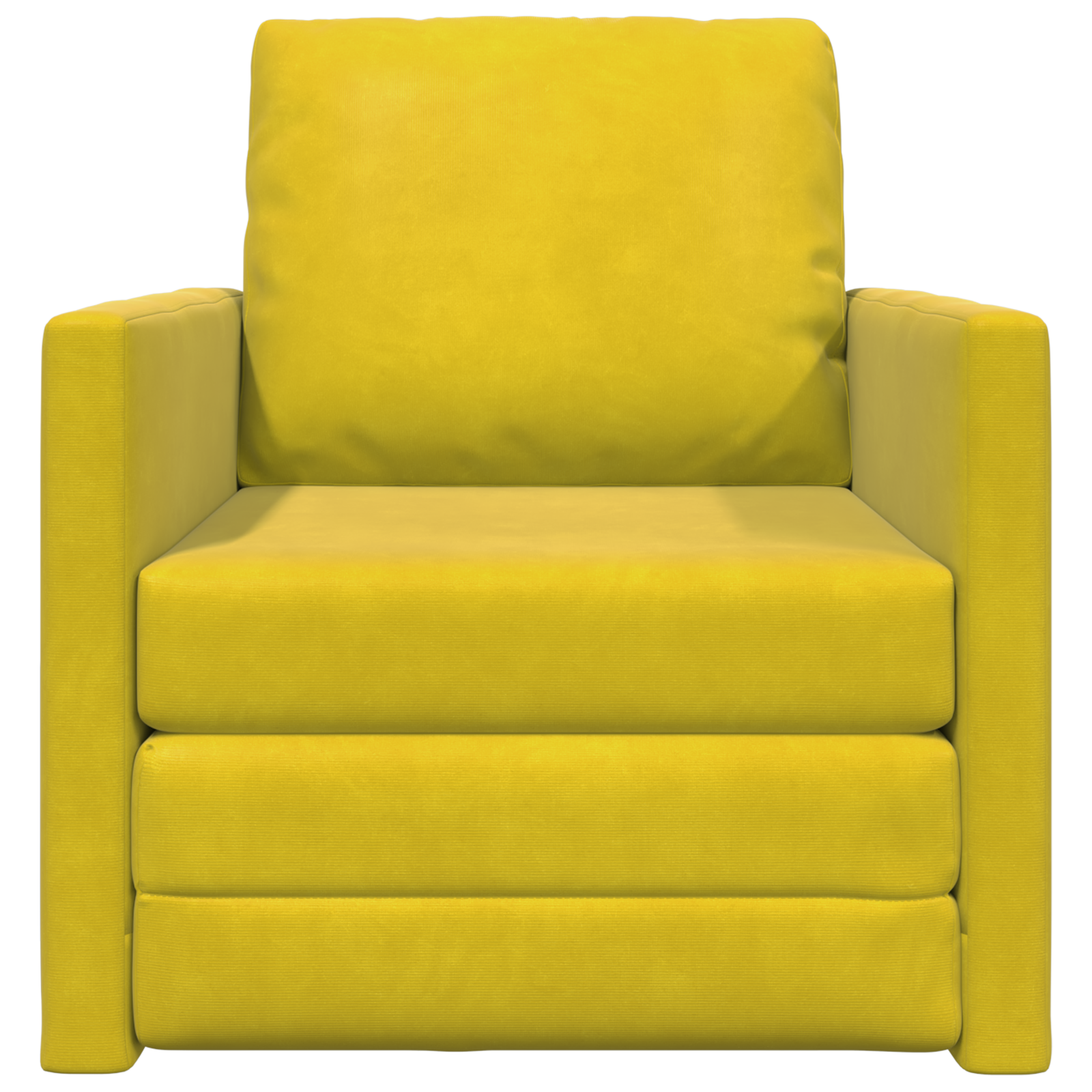 Canapea Pat 2 în 1 Galben Întunecat 74x77x81 cm Catifea GartenMobel Dekor