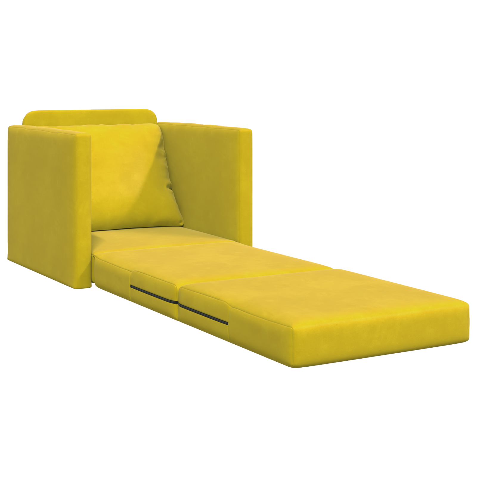 Canapea Pat 2 în 1 Galben Întunecat 74x77x81 cm Catifea GartenMobel Dekor