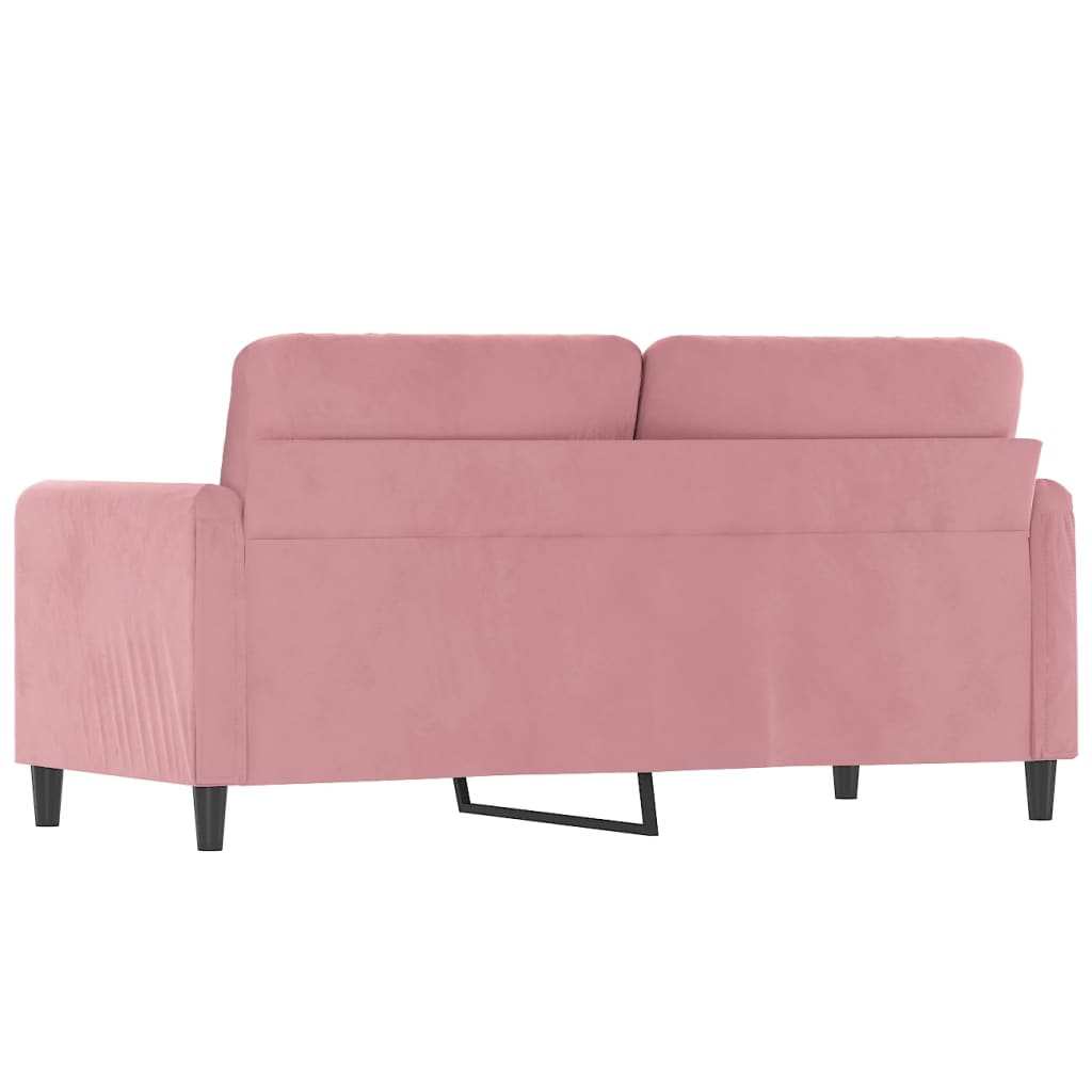 Canapea cu 2 locuri, roz, 140 cm, catifea GartenMobel Dekor