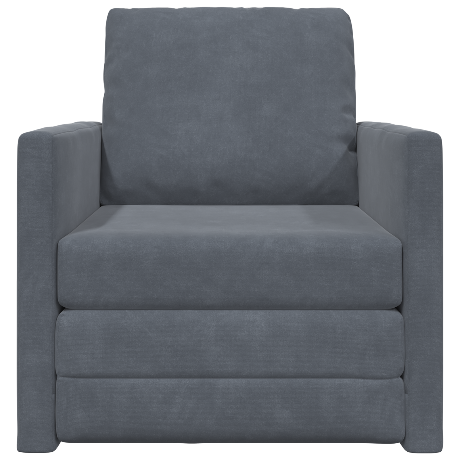 Canapea de podea convertibilă gri single 74x77x81 cm catifea GartenMobel Dekor