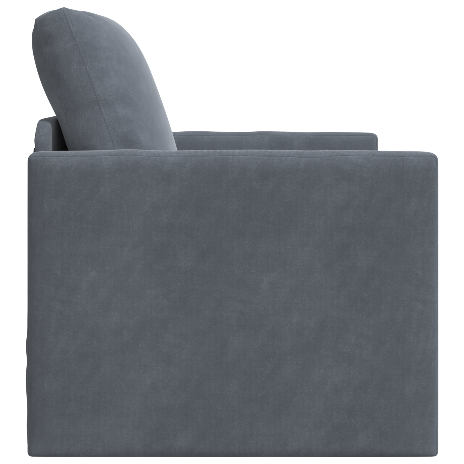Canapea de podea convertibilă gri single 74x77x81 cm catifea GartenMobel Dekor