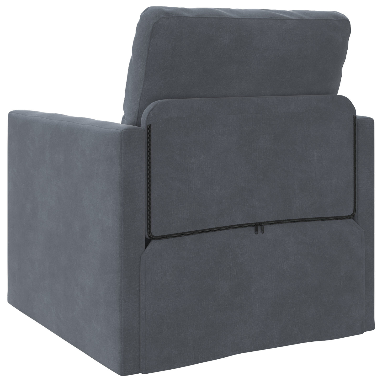 Canapea de podea convertibilă gri single 74x77x81 cm catifea GartenMobel Dekor