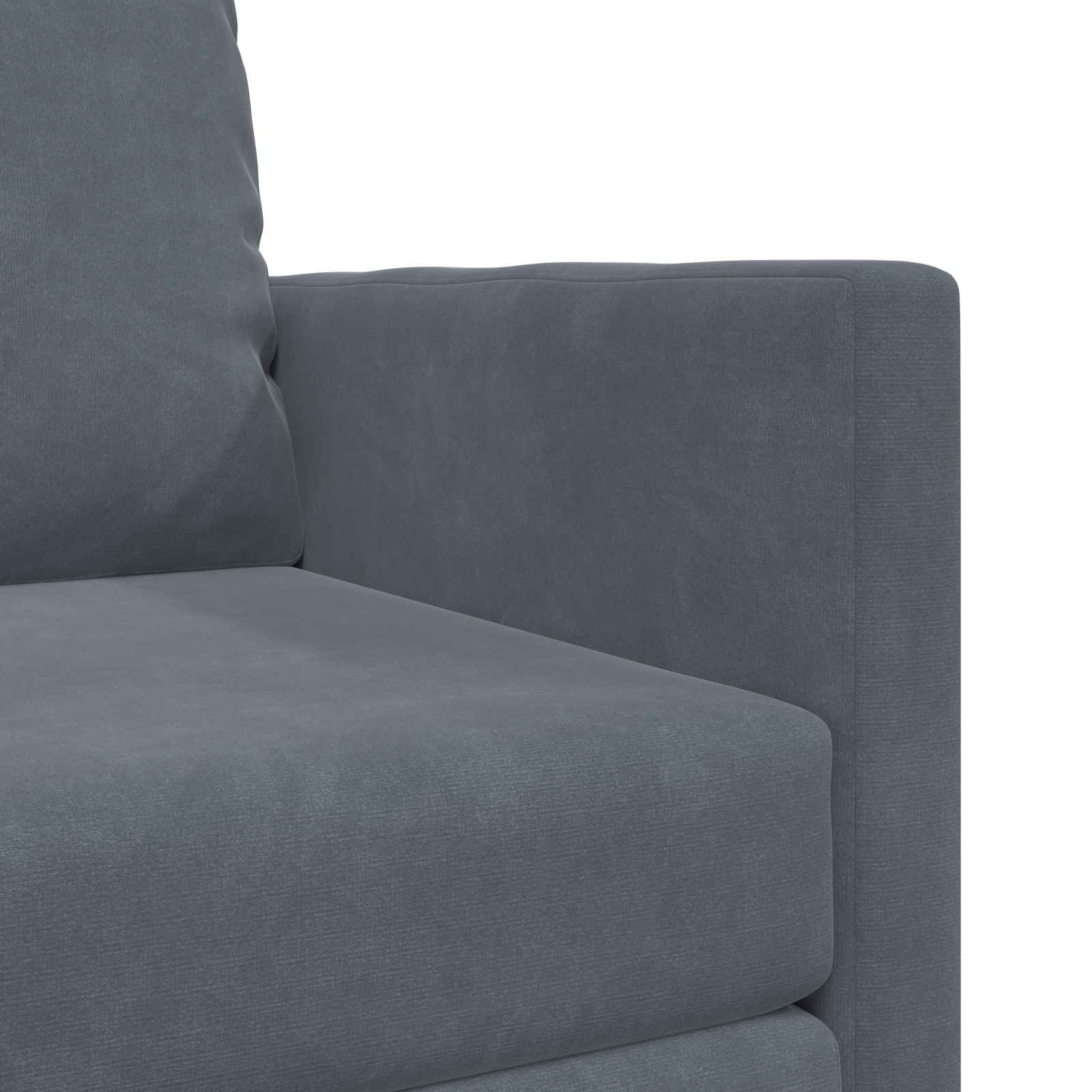 Canapea de podea convertibilă gri single 74x77x81 cm catifea GartenMobel Dekor
