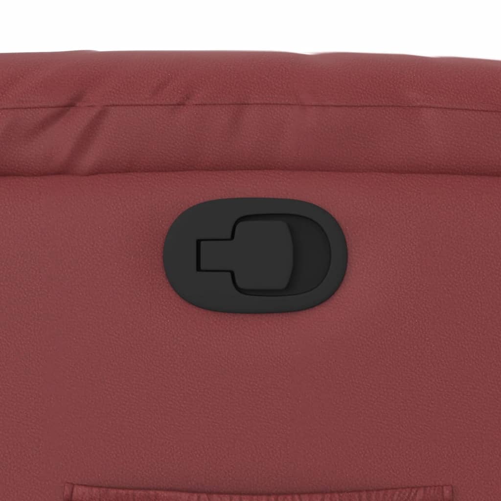 Fotoliu rabatabil, roșu vin, piele ecologică GartenMobel Dekor