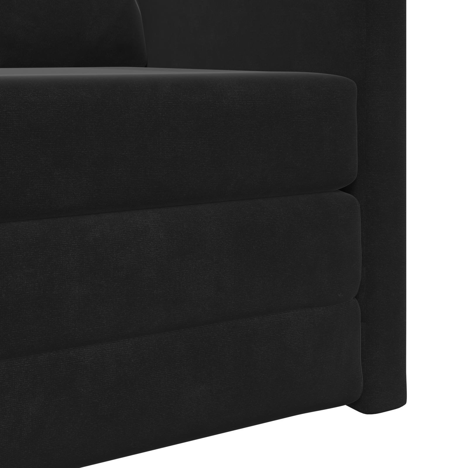 Sofa Pat 2-in-1 Negru 74x77x81 cm Catifea GartenMobel Dekor