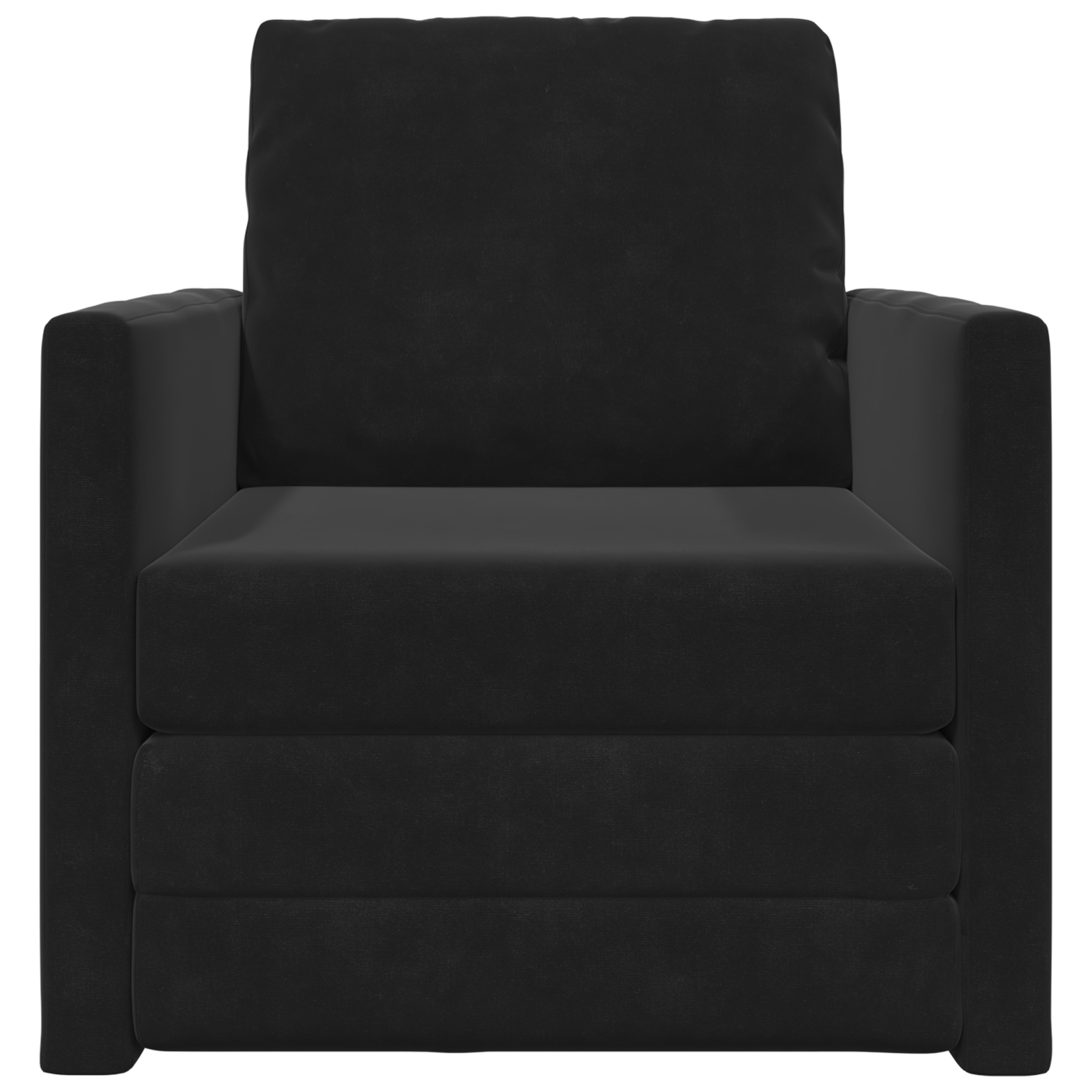Sofa Pat 2-in-1 Negru 74x77x81 cm Catifea GartenMobel Dekor