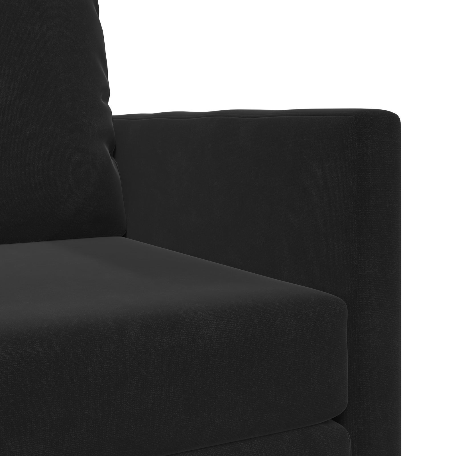 Sofa Pat 2-in-1 Negru 74x77x81 cm Catifea GartenMobel Dekor