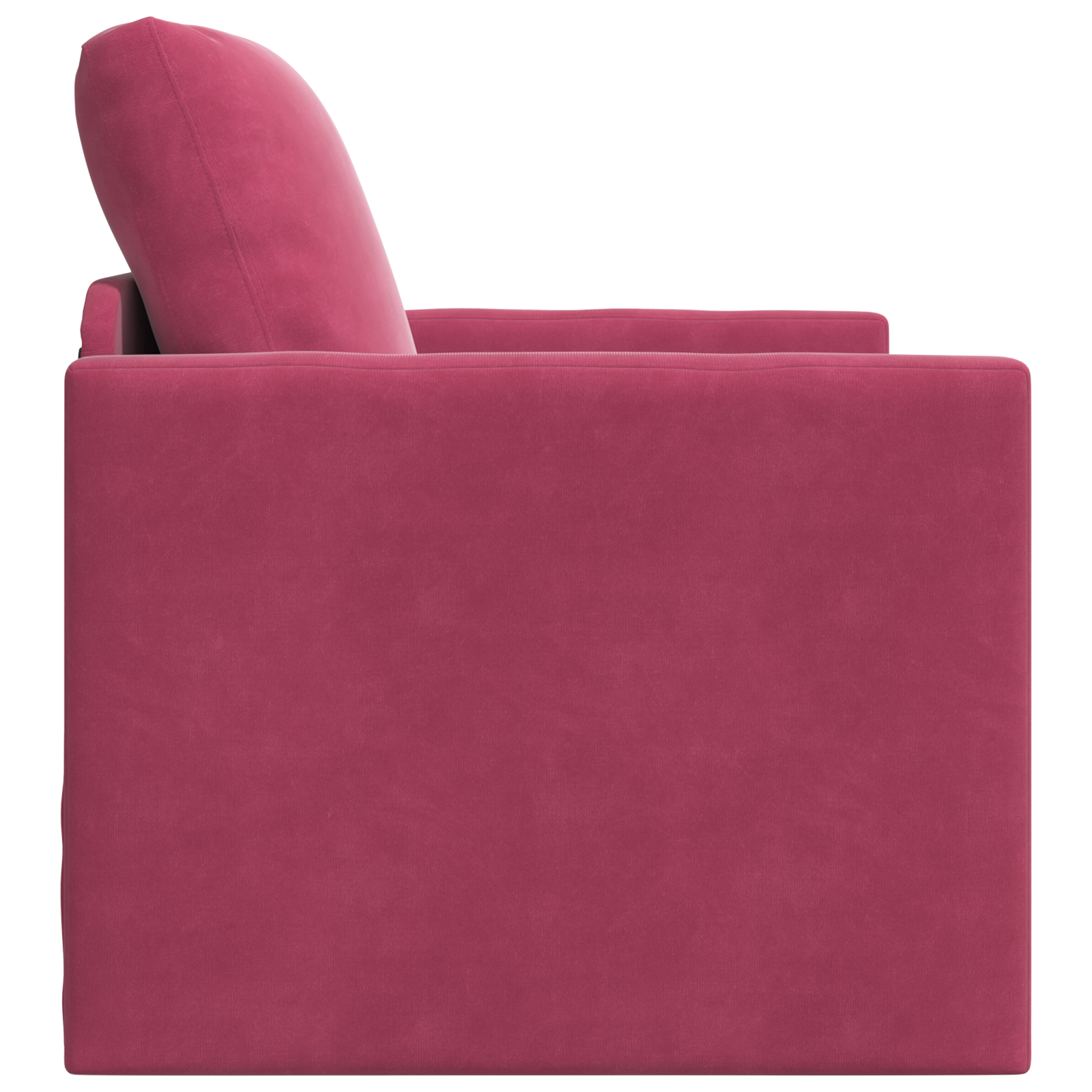Sofa Pat 2-in-1 Roșie Vin 74x77x81 cm Catifea GartenMobel Dekor