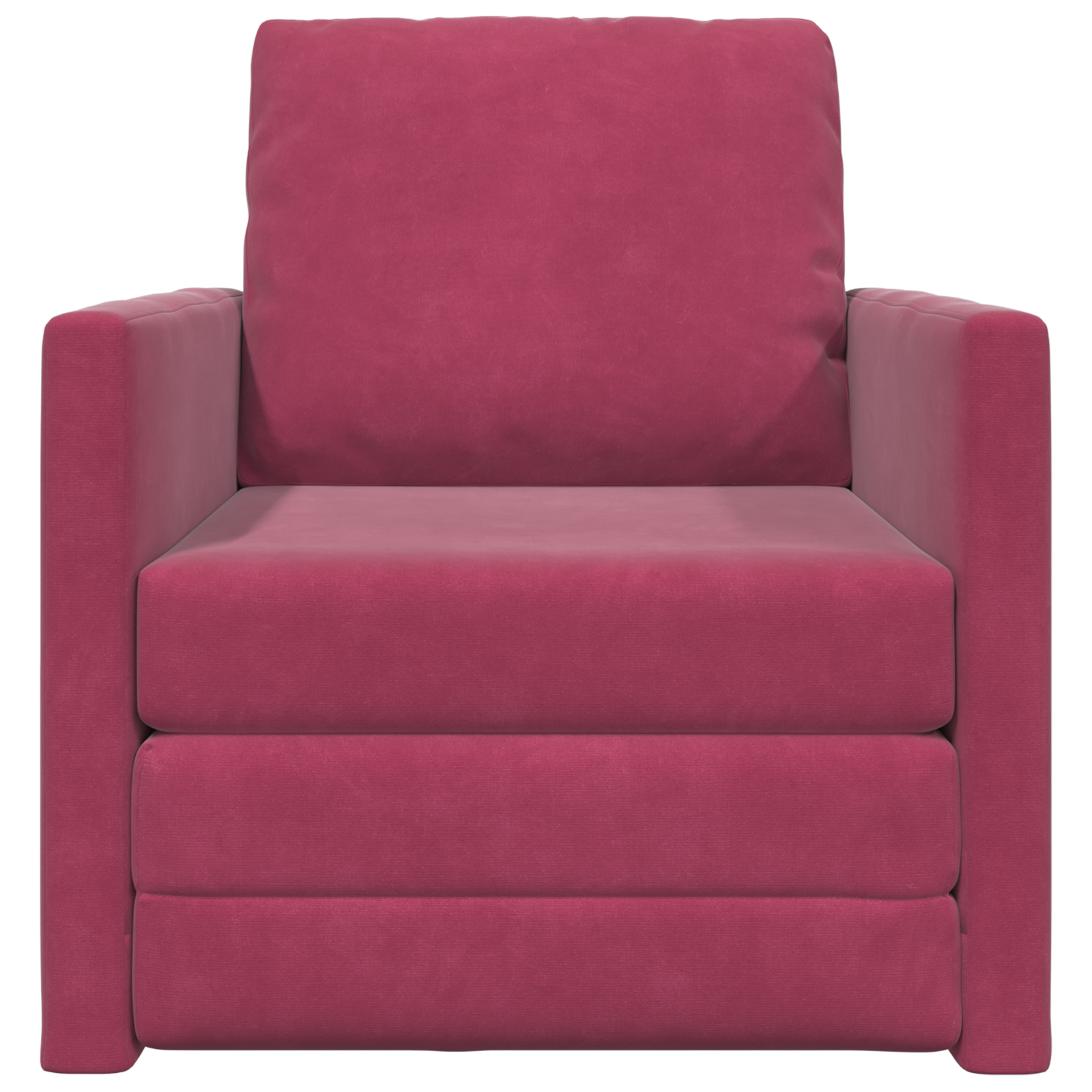 Sofa Pat 2-in-1 Roșie Vin 74x77x81 cm Catifea GartenMobel Dekor