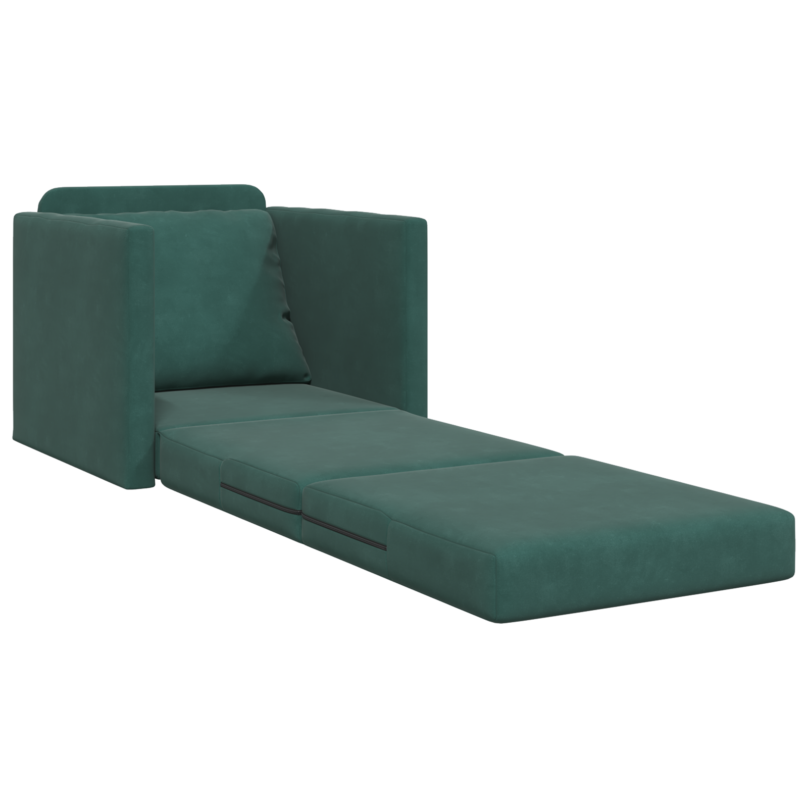 Sofa Pat 2 în 1 Verde închis 74x77x81 cm Catifea GartenMobel Dekor