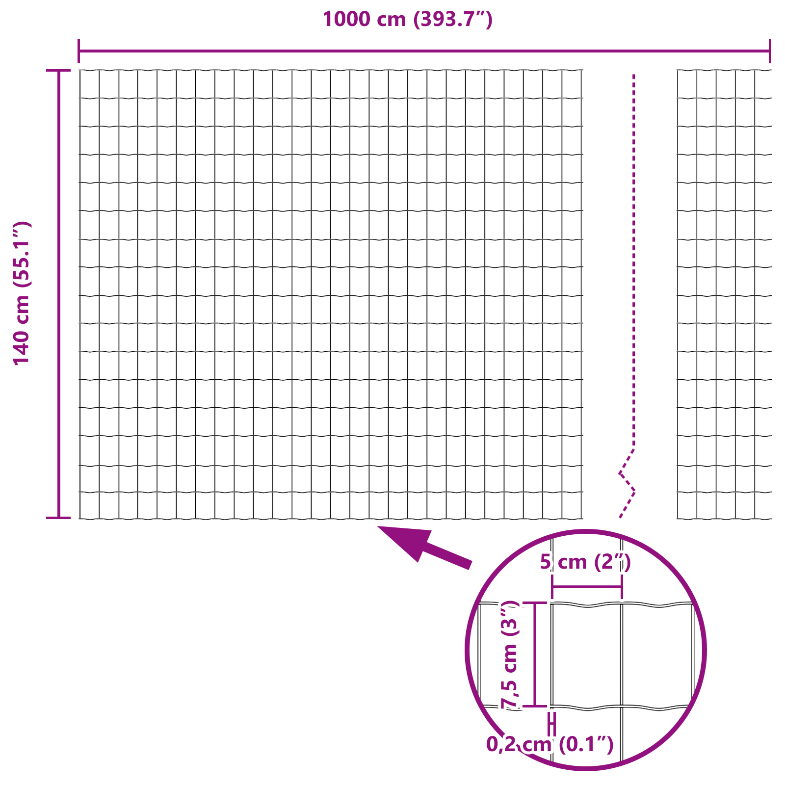 Gard Euro Verde 1.4x10 m Oțel GartenMobel Dekor
