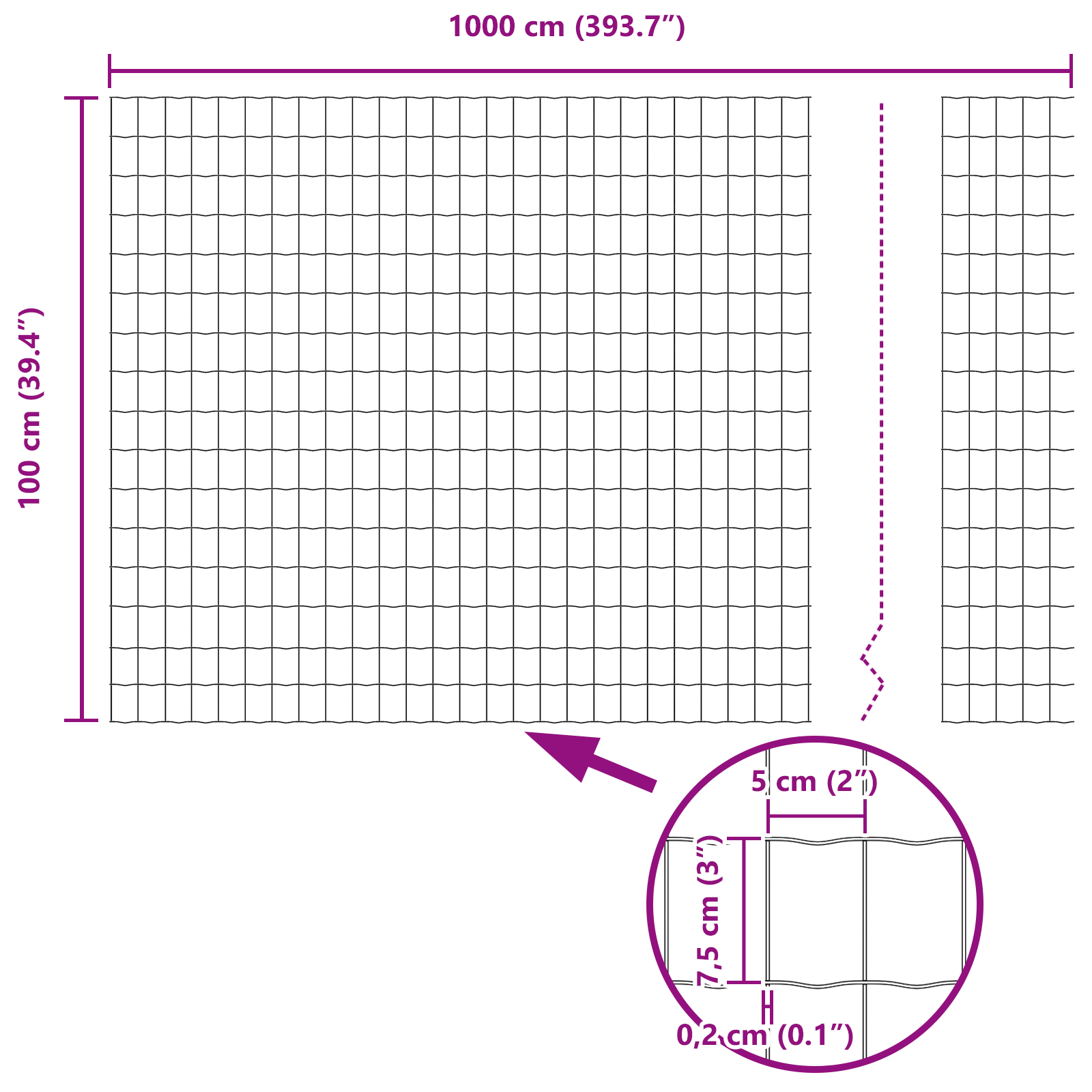 Gard Euro Verde 1x10 m Fier GartenMobel Dekor
