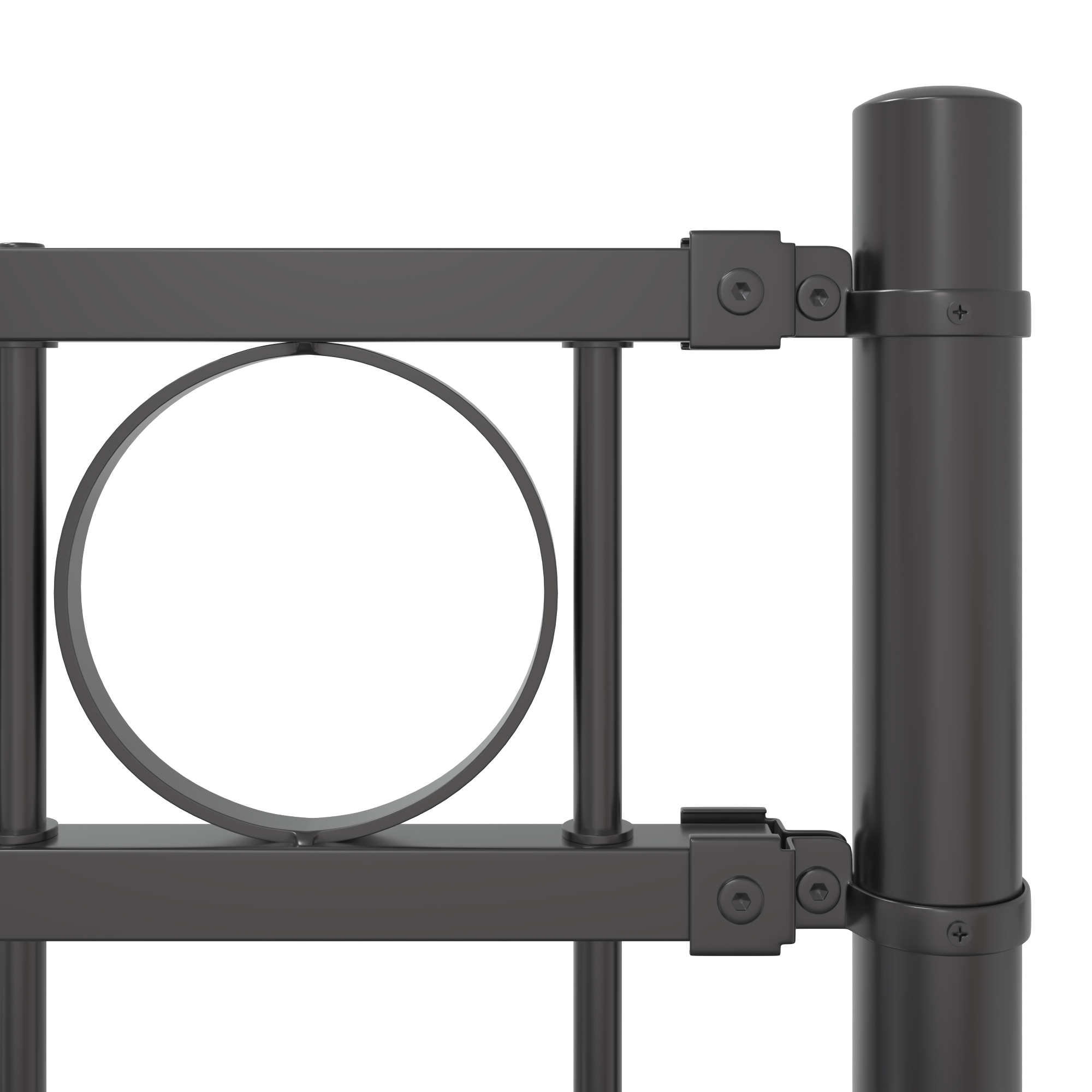 Gard de grădină, gri, 1,7x1,2 m, oțel GartenMobel Dekor