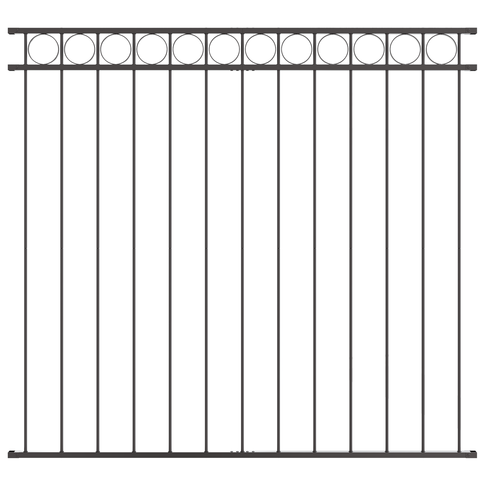 Gard de grădină, gri, 1,7x1.5 m, oțel GartenMobel Dekor