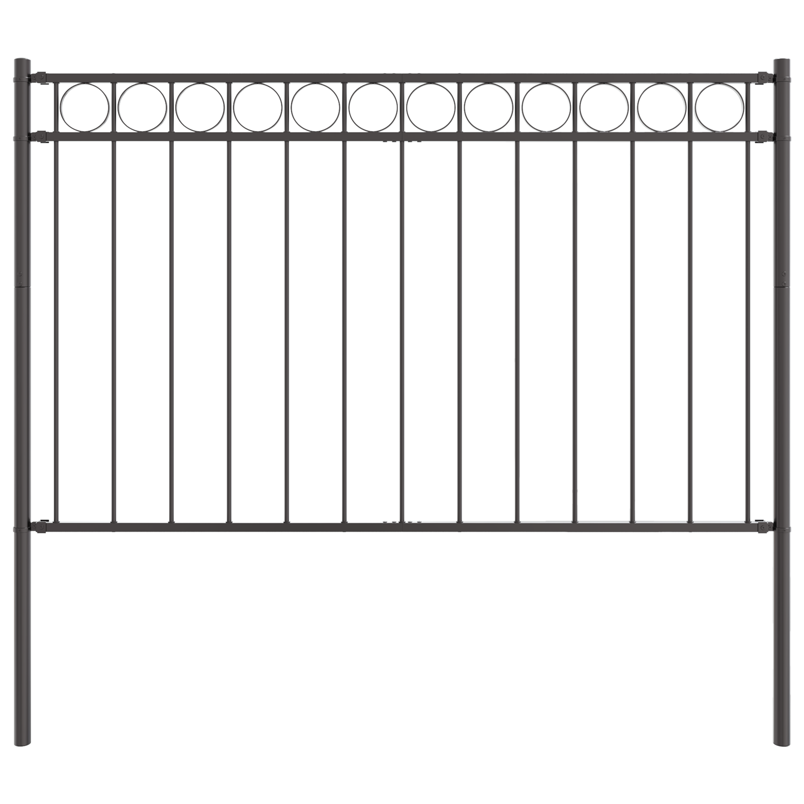 Gard de grădină, gri, 1,7x1 m, oțel GartenMobel Dekor