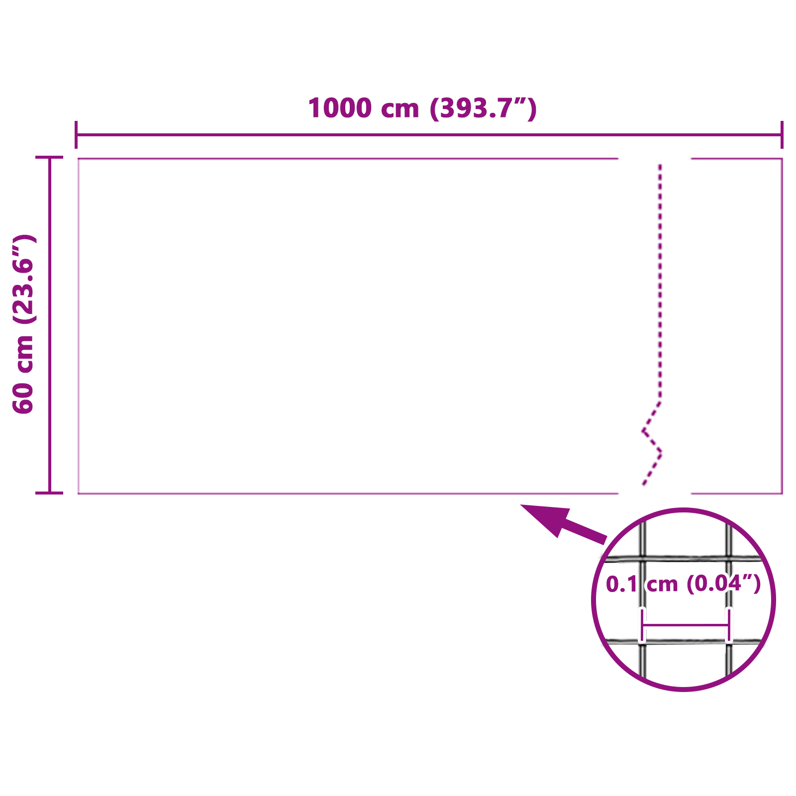 Plasă de insecte, alb, 60x1000 cm, fibra de sticlă GartenMobel Dekor