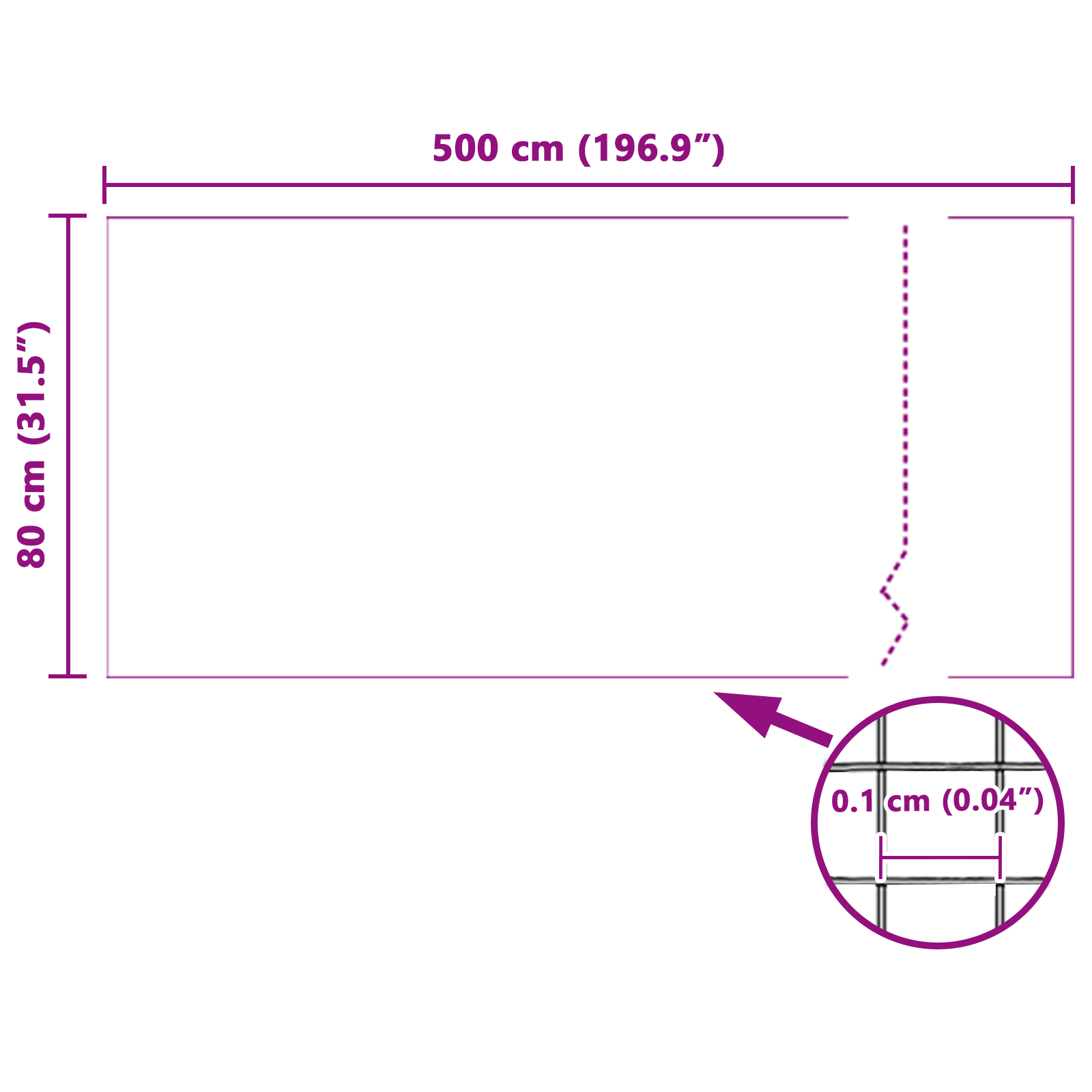 Plasă de insecte, alb, 80x500 cm, fibra de sticlă GartenMobel Dekor