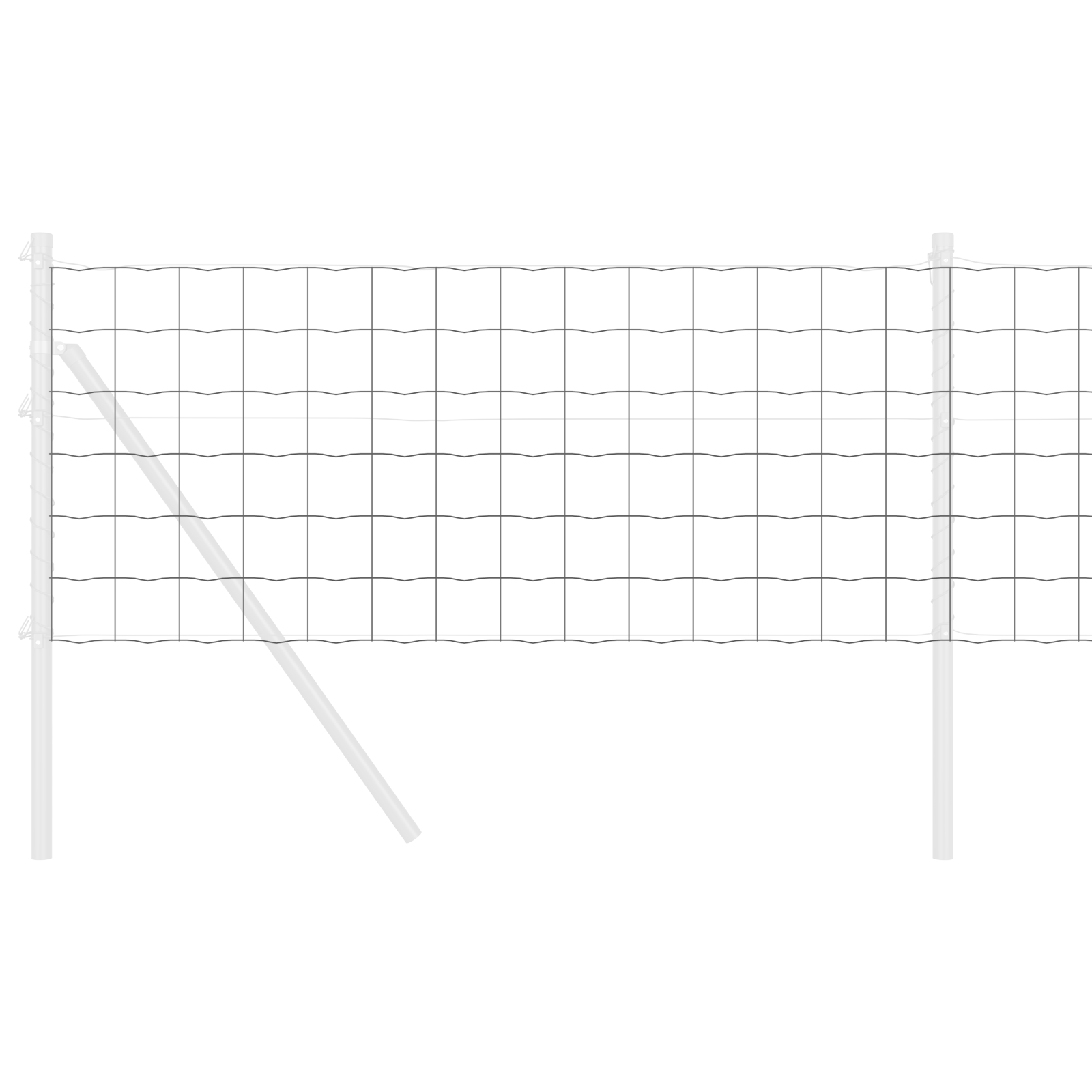 Euro Fence Gri 0.6x25 m Oțel GartenMobel Dekor