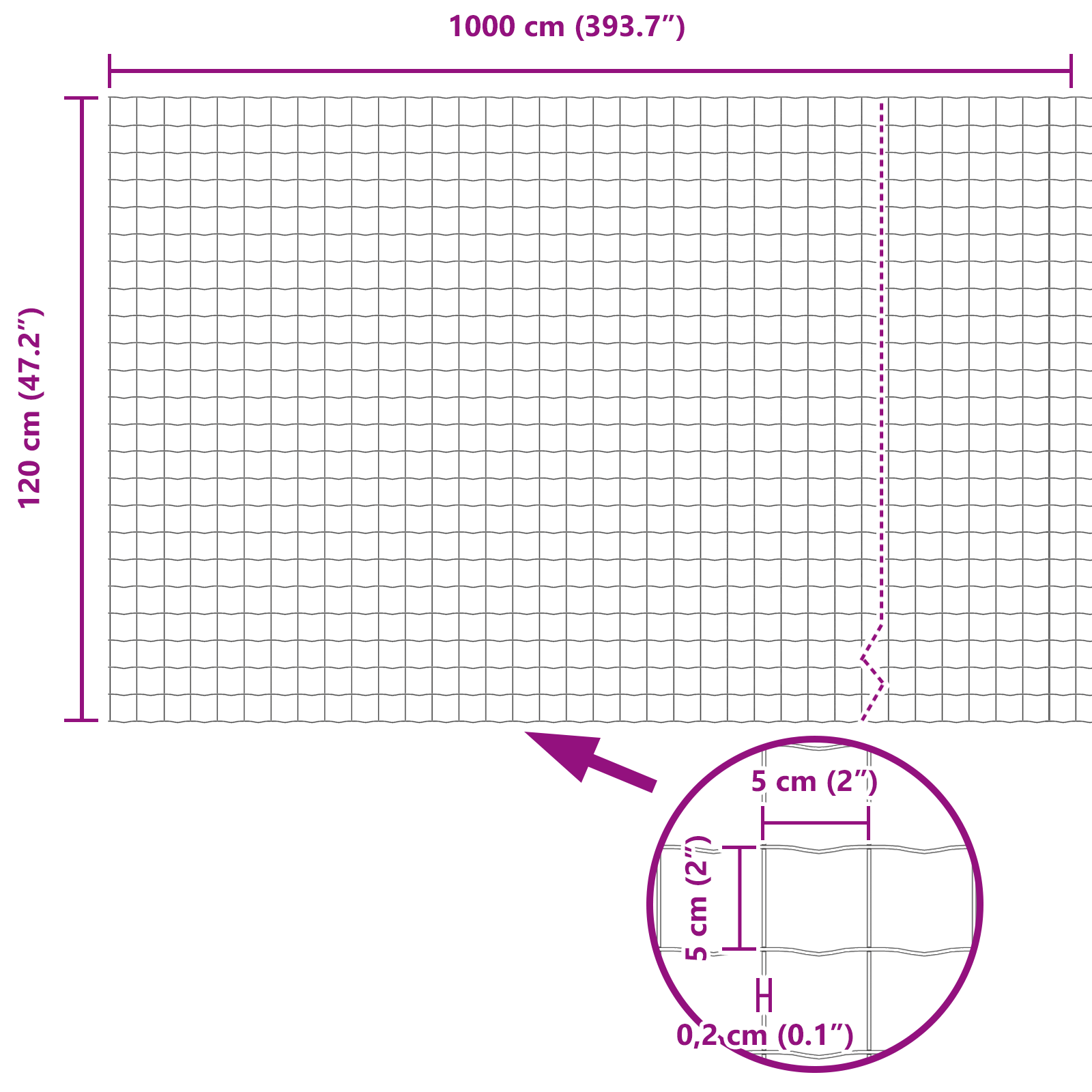 Gard Euro 1.2x10 m din Oțel Galvanizat GartenMobel Dekor